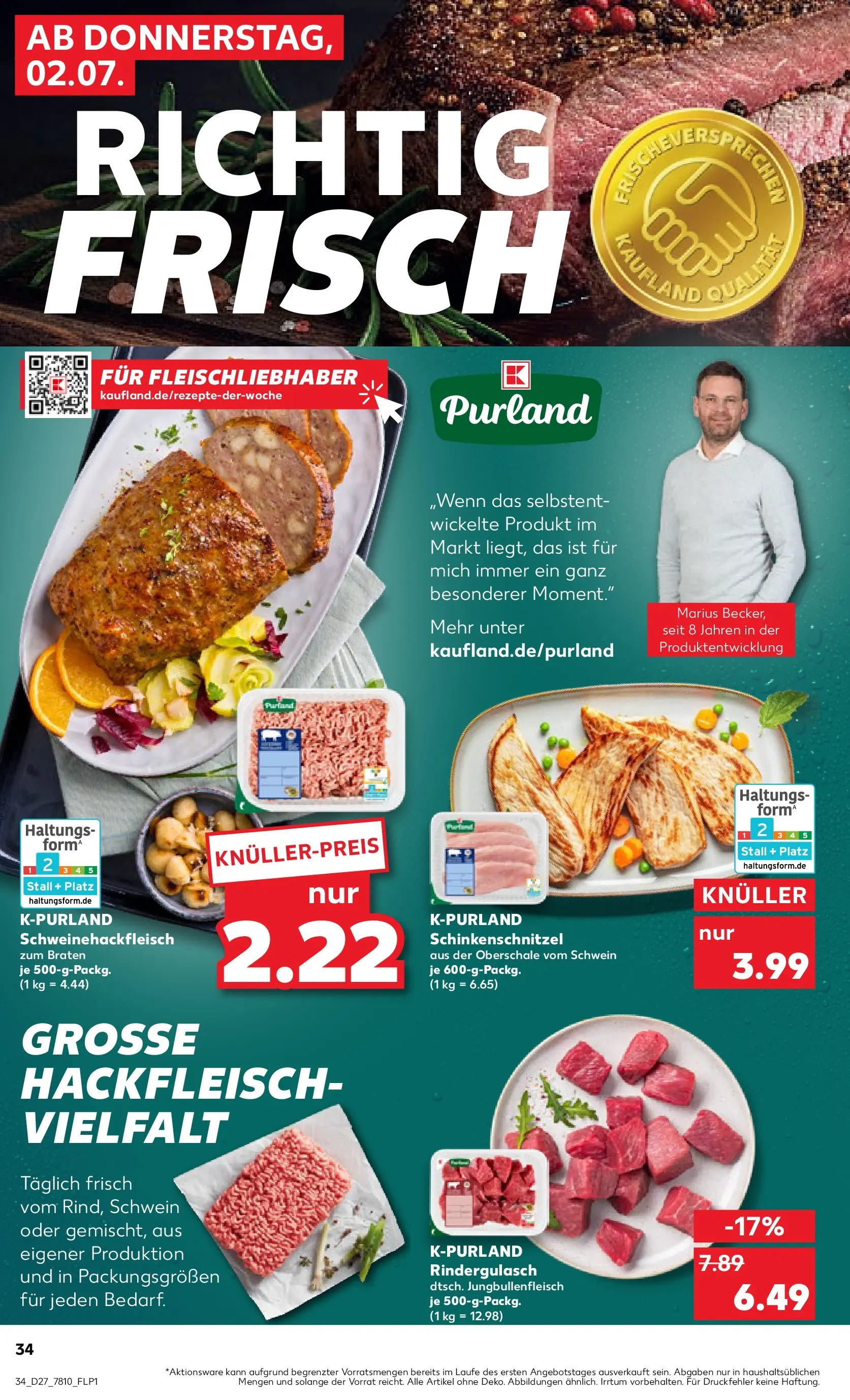 Prospekt Kaufland ab 29.06.2026 » Angebote Online zum Blättern | Seite: 45 | Produkte: Rindergulasch, Hackfleisch