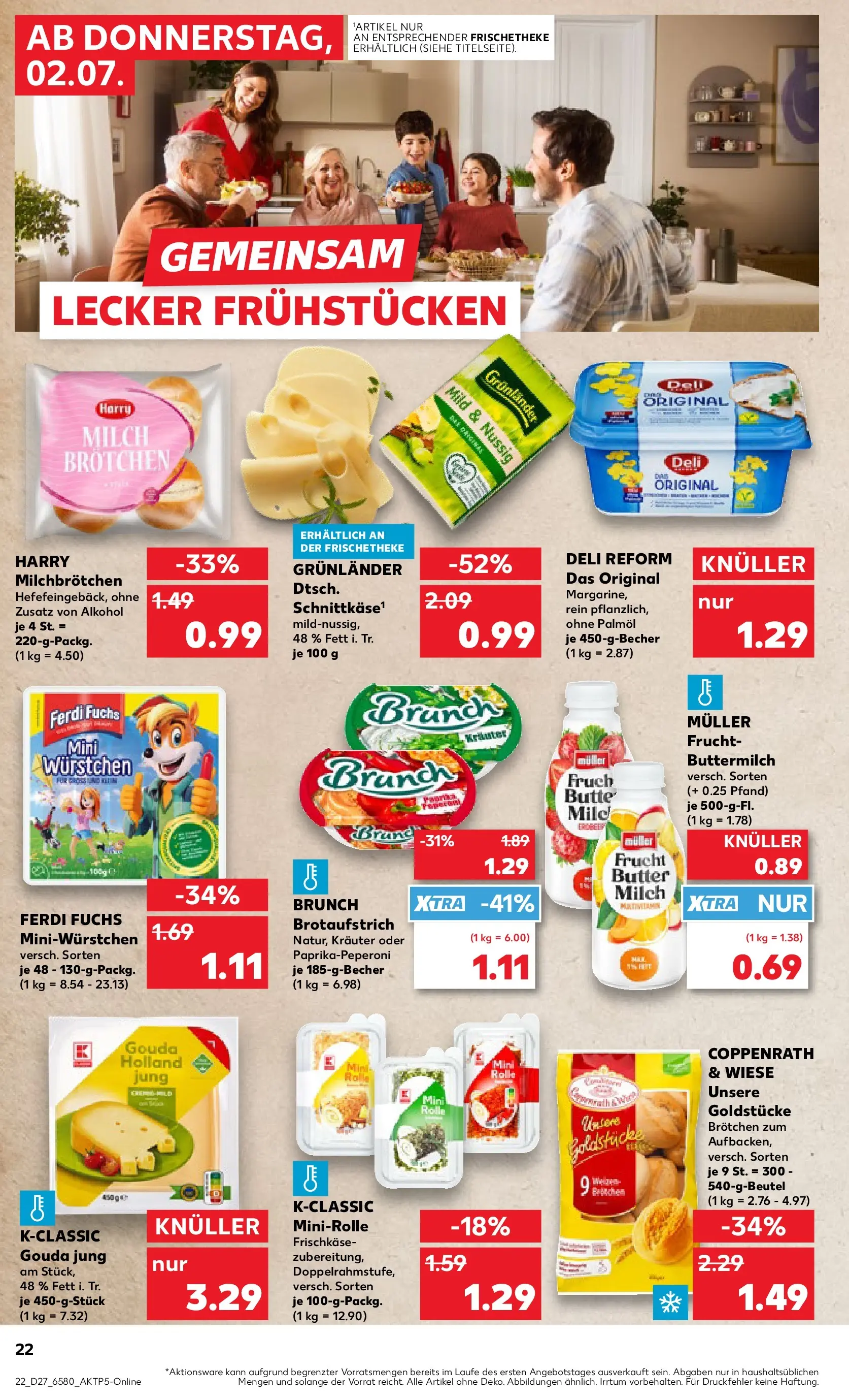 Prospekt Kaufland ab 29.06.2026 » Angebote Online zum Blättern | Seite: 33 | Produkte: Buttermilch, Milch, Grunlander, Frischkase