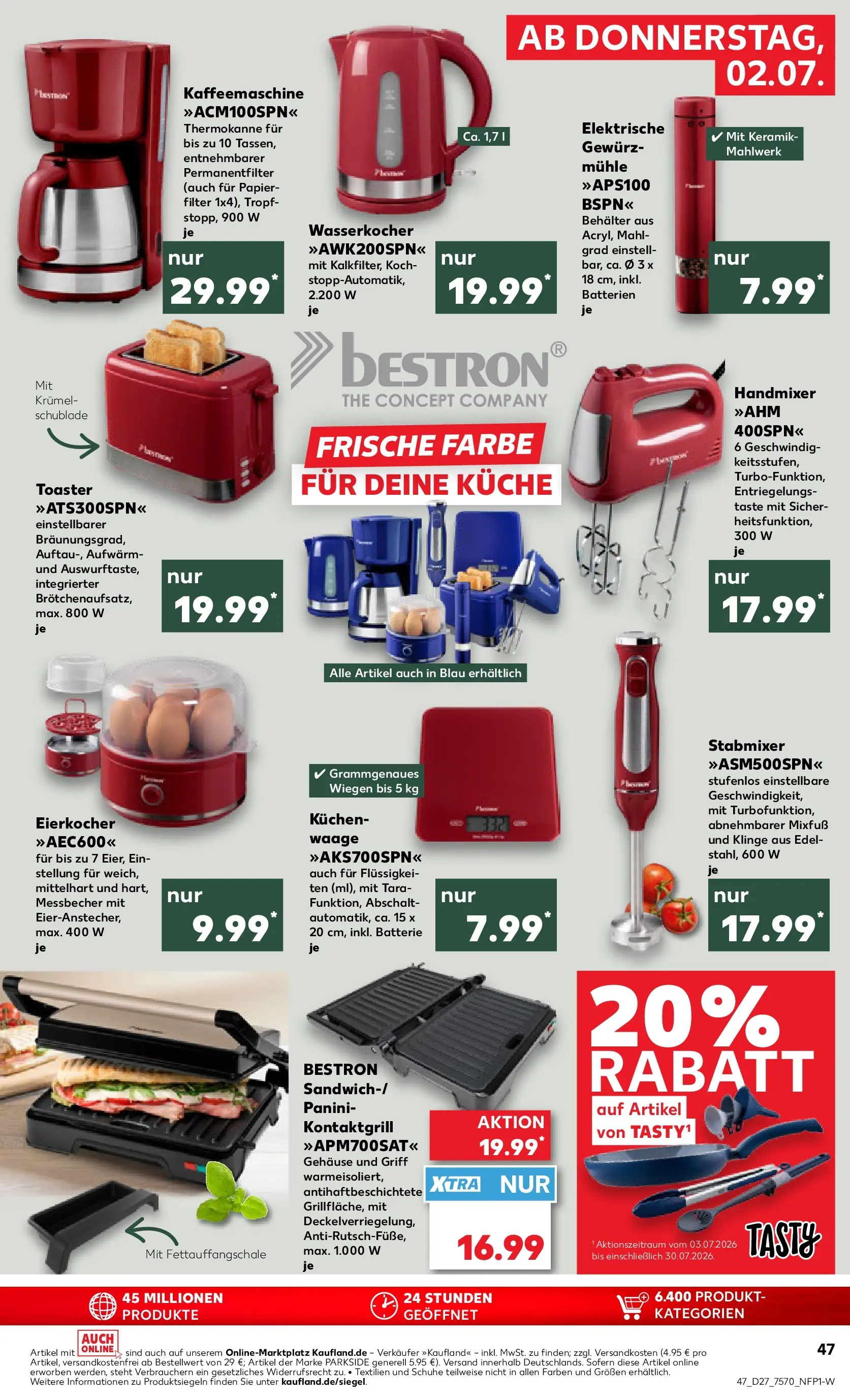 Prospekt Kaufland ab 29.06.2026 » Angebote Online zum Blättern | Seite: 58 | Produkte: Mühle, Toaster, Küche, Eierkocher