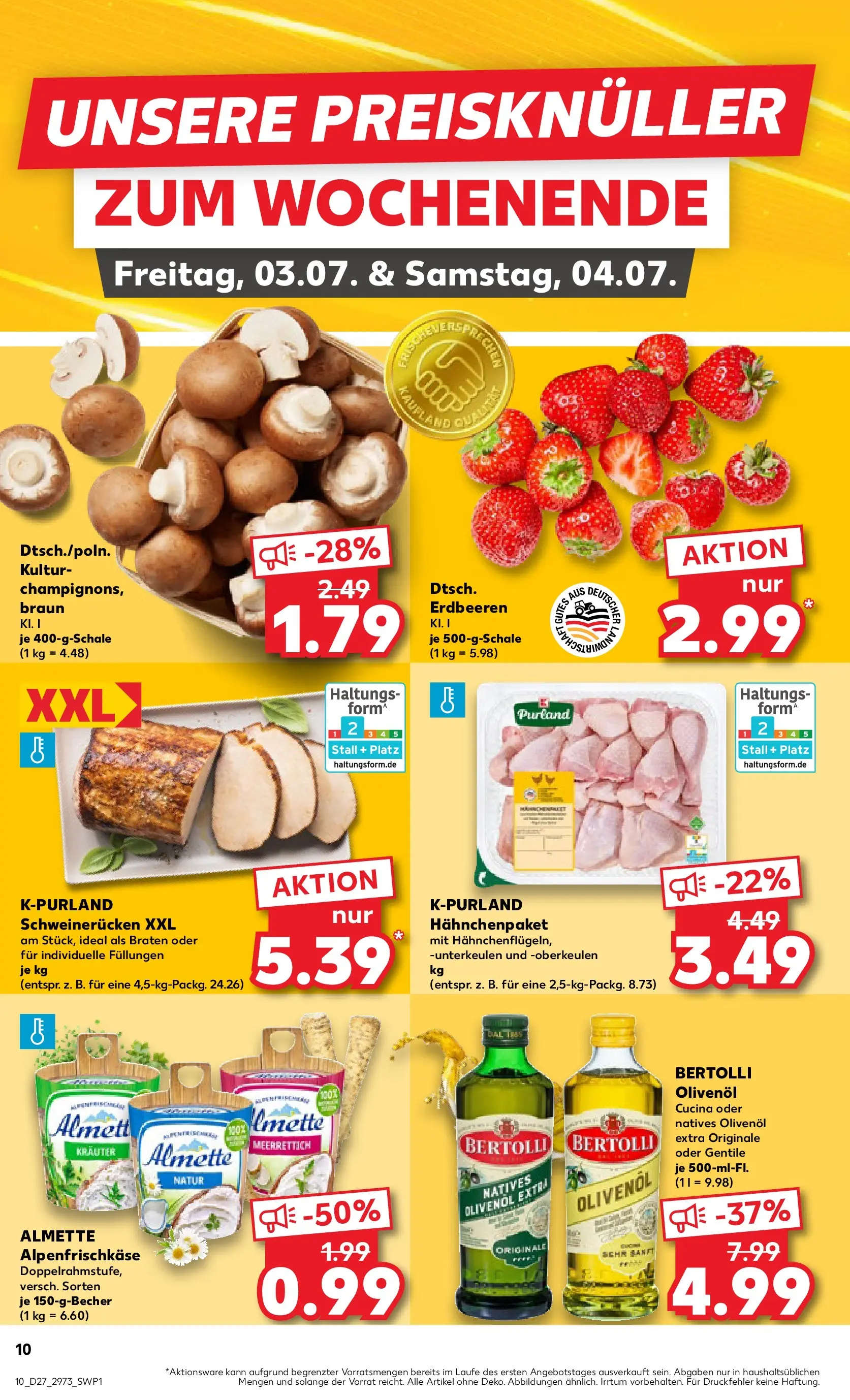 Prospekt Kaufland ab 29.06.2026 » Angebote Online zum Blättern | Seite: 21 | Produkte: Almette, Olivenol, Schweinerucken, Erdbeeren
