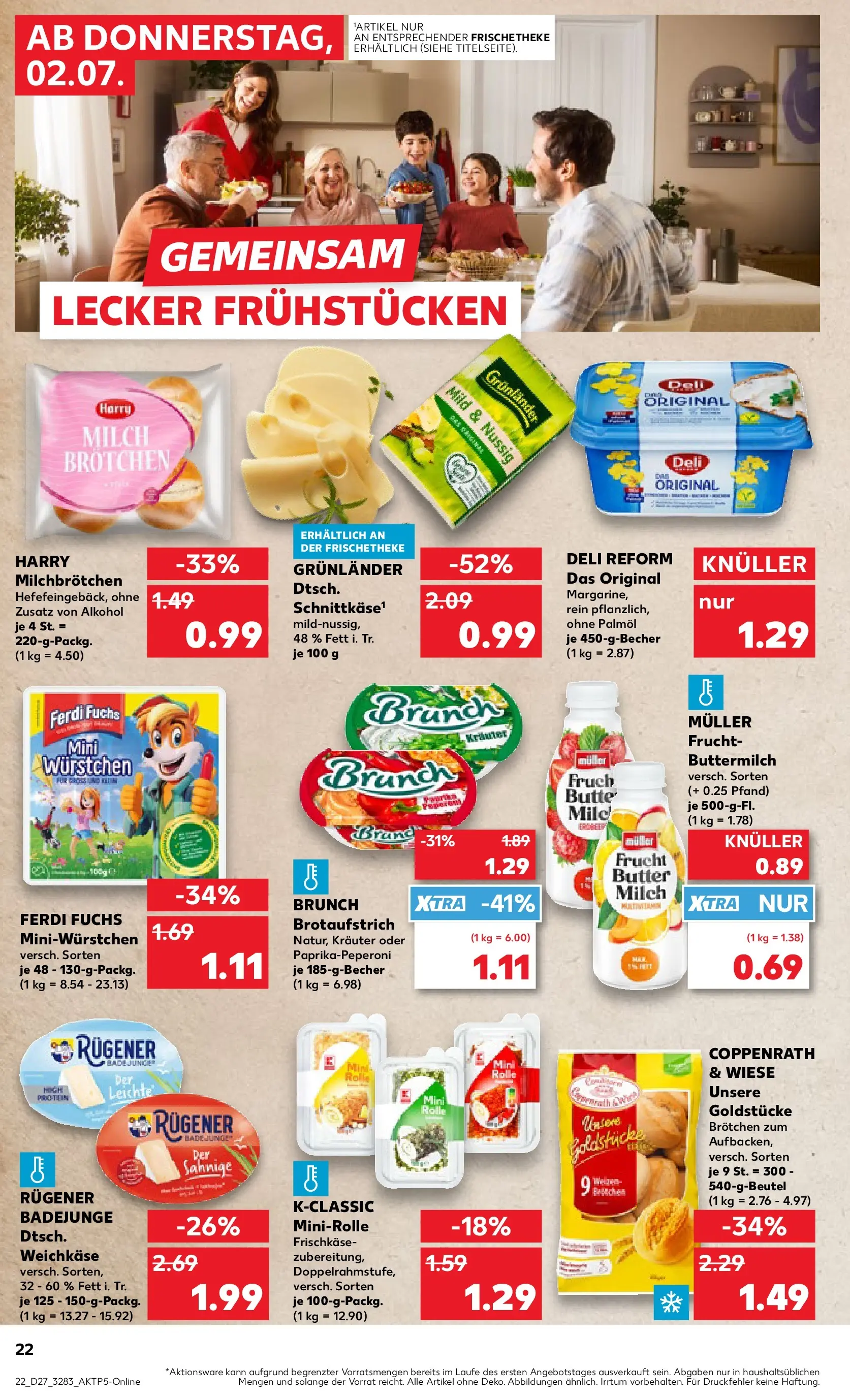 Prospekt Kaufland ab 29.06.2026 » Angebote Online zum Blättern | Seite: 33 | Produkte: Buttermilch, Milch, Deli reform, Frischkase