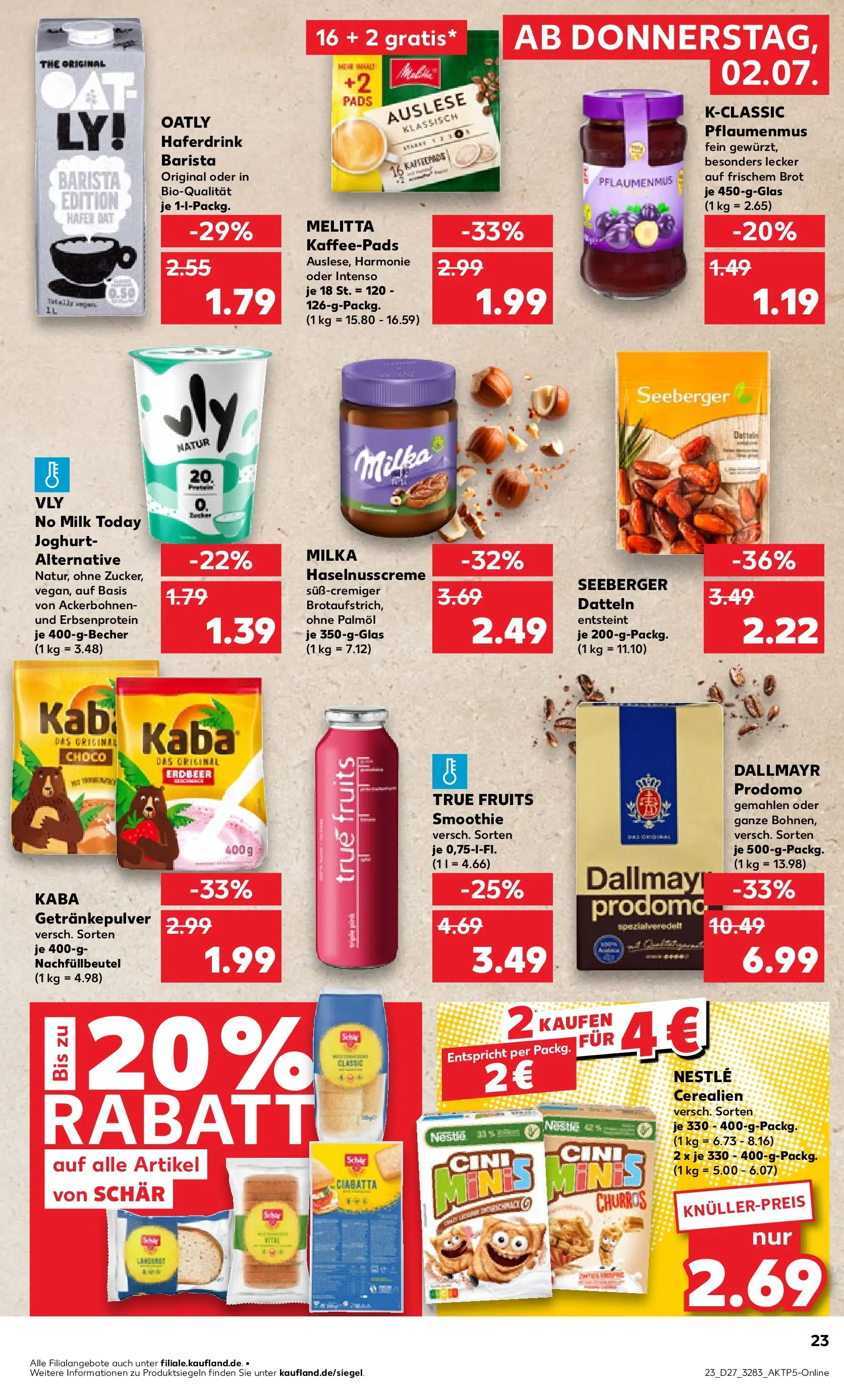 Prospekt Kaufland ab 29.06.2026 » Angebote Online zum Blättern | Seite: 34 | Produkte: Joghurt, Haferdrink, Oatly, Brot