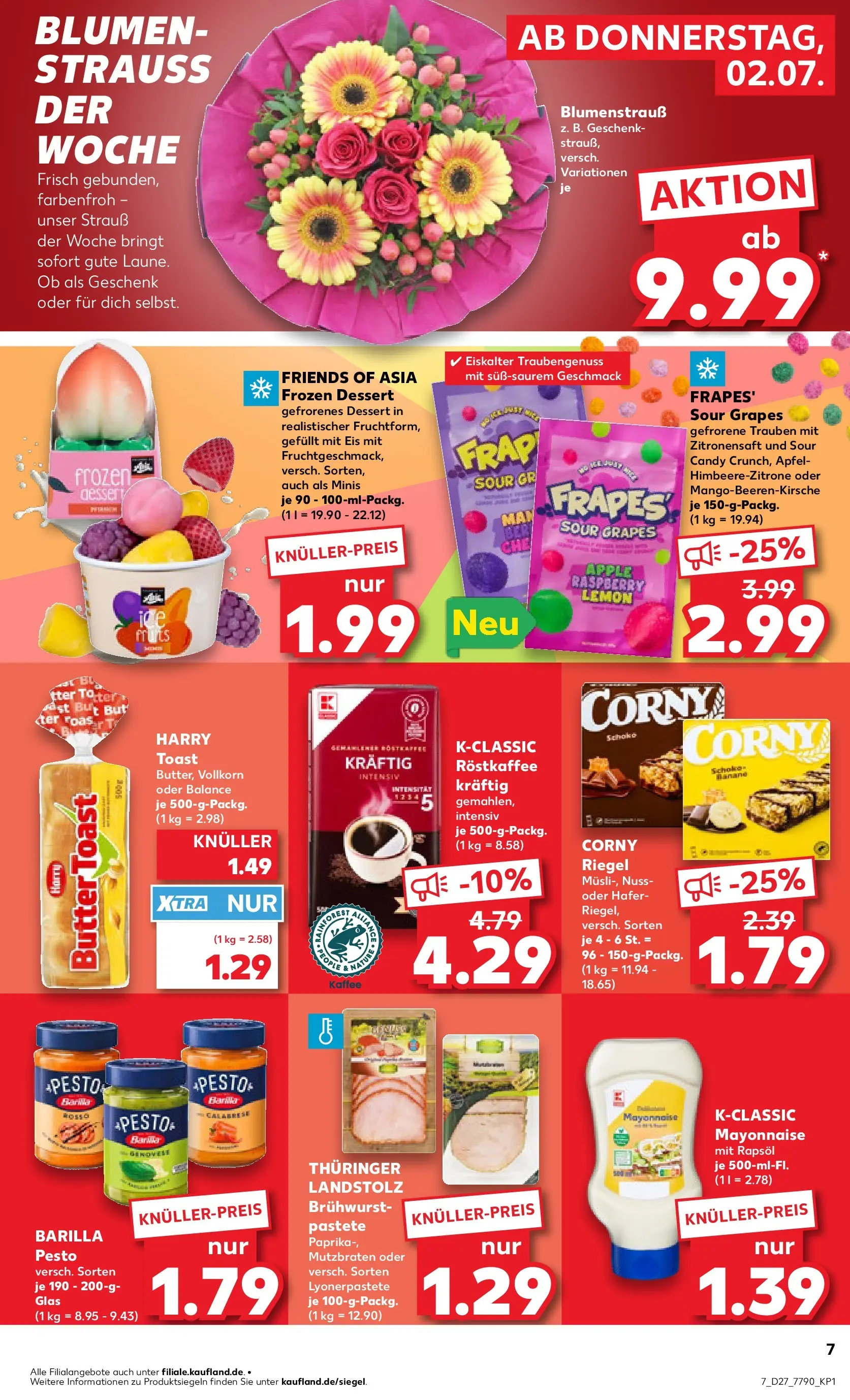 Prospekt Kaufland ab 29.06.2026 » Angebote Online zum Blättern | Seite: 18 | Produkte: Trauben, Toast, Apple, Eis