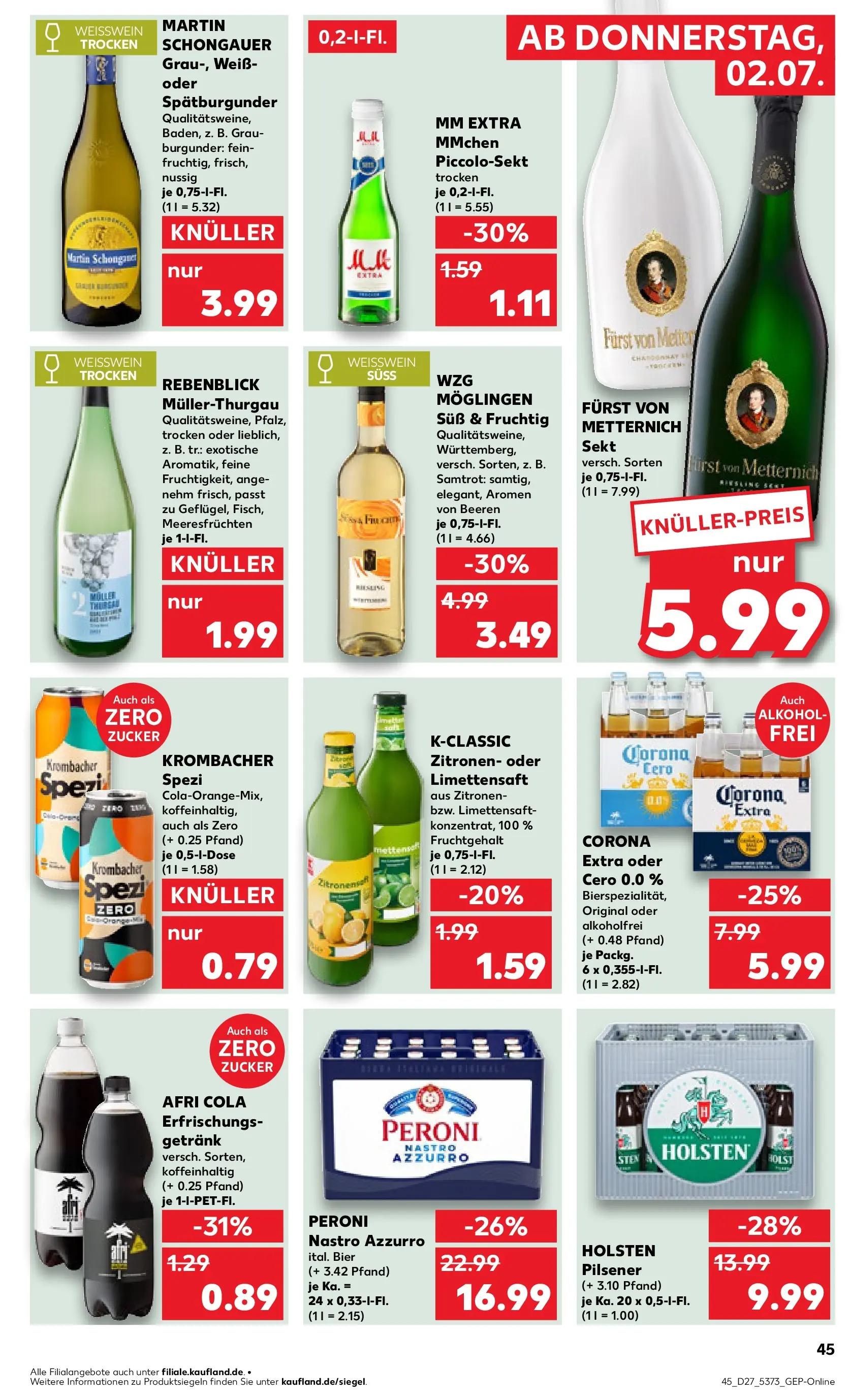 Prospekt Kaufland ab 29.06.2026 » Angebote Online zum Blättern | Seite: 54 | Produkte: Cola, Bier, Holsten, Zucker