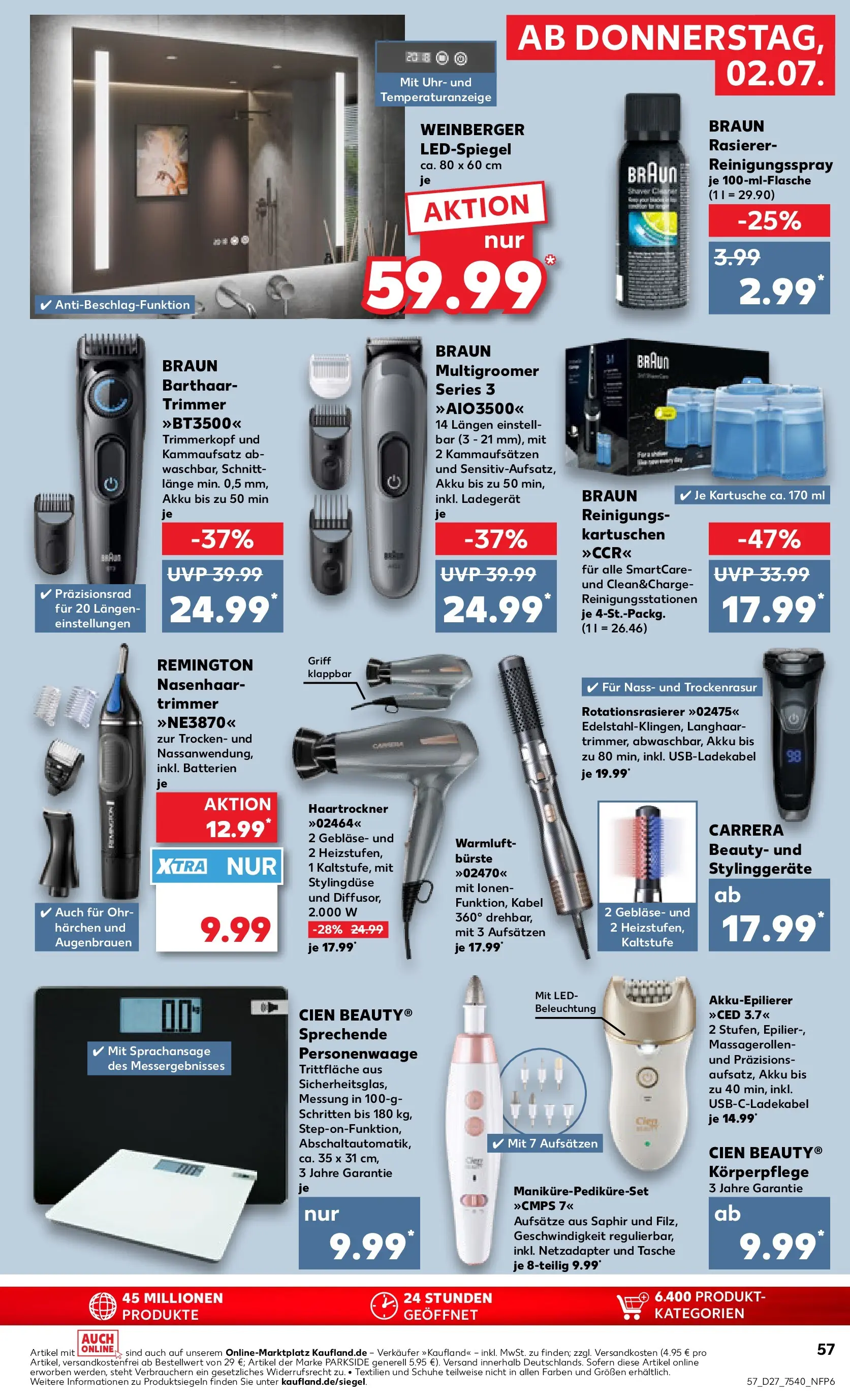 Prospekt Kaufland ab 29.06.2026 » Angebote Online zum Blättern | Seite: 68 | Produkte: Kabel, Rasierer, Haartrockner, Personenwaage