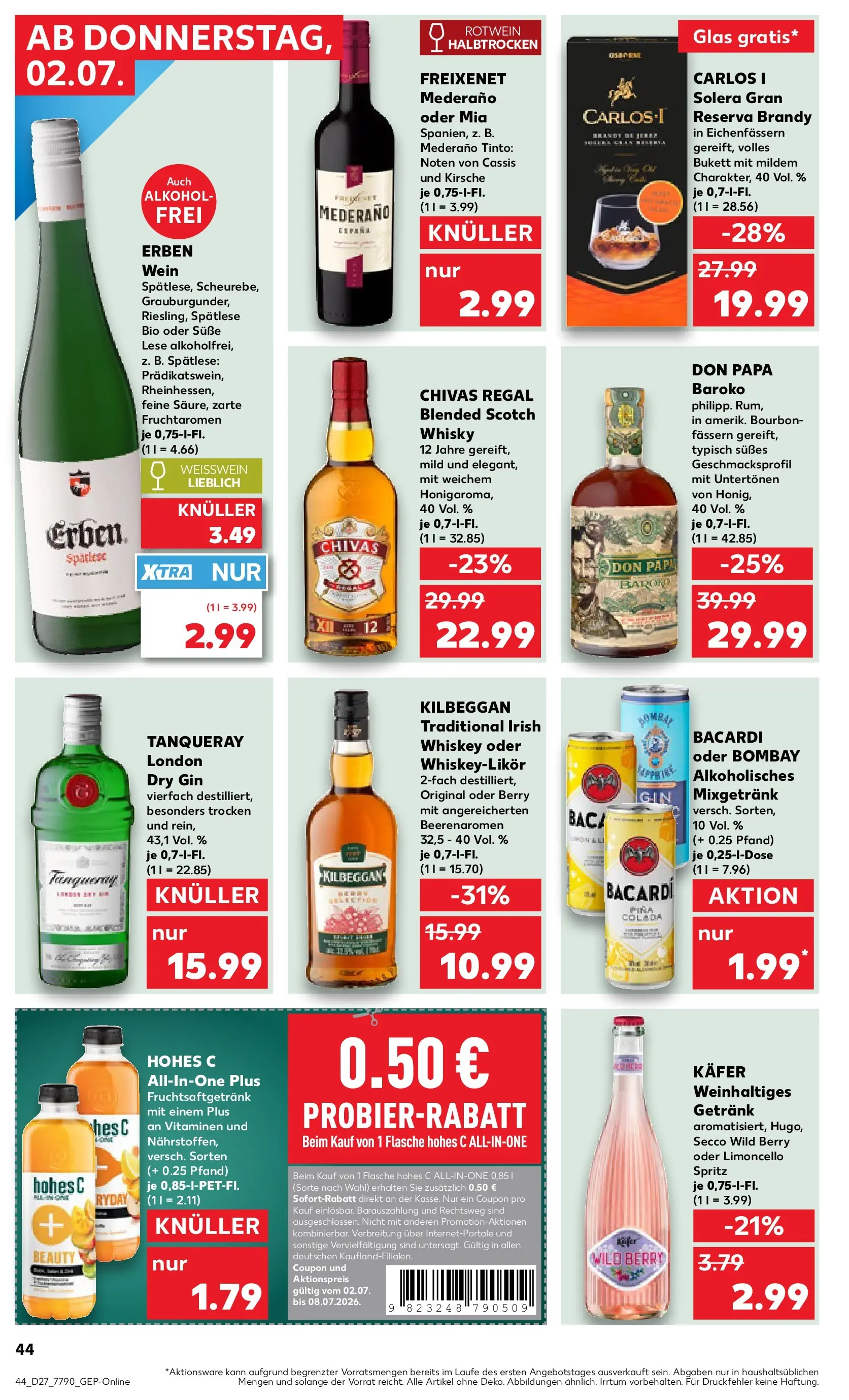Prospekt Kaufland ab 29.06.2026 » Angebote Online zum Blättern | Seite: 53 | Produkte: Weißwein, Rotwein, Wein, Bourbon