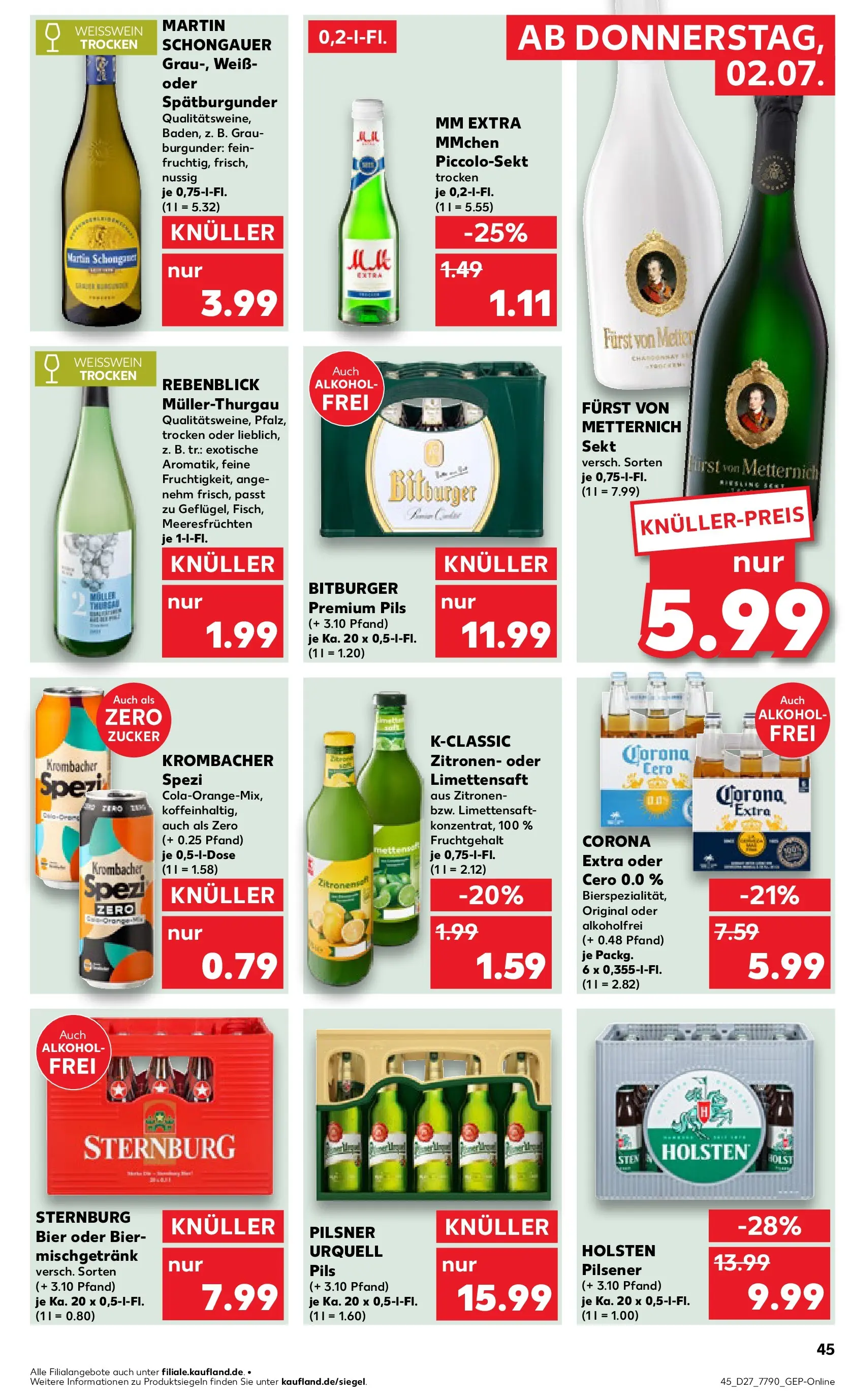 Prospekt Kaufland ab 29.06.2026 » Angebote Online zum Blättern | Seite: 54 | Produkte: Bier, Holsten, Zucker, Krombacher