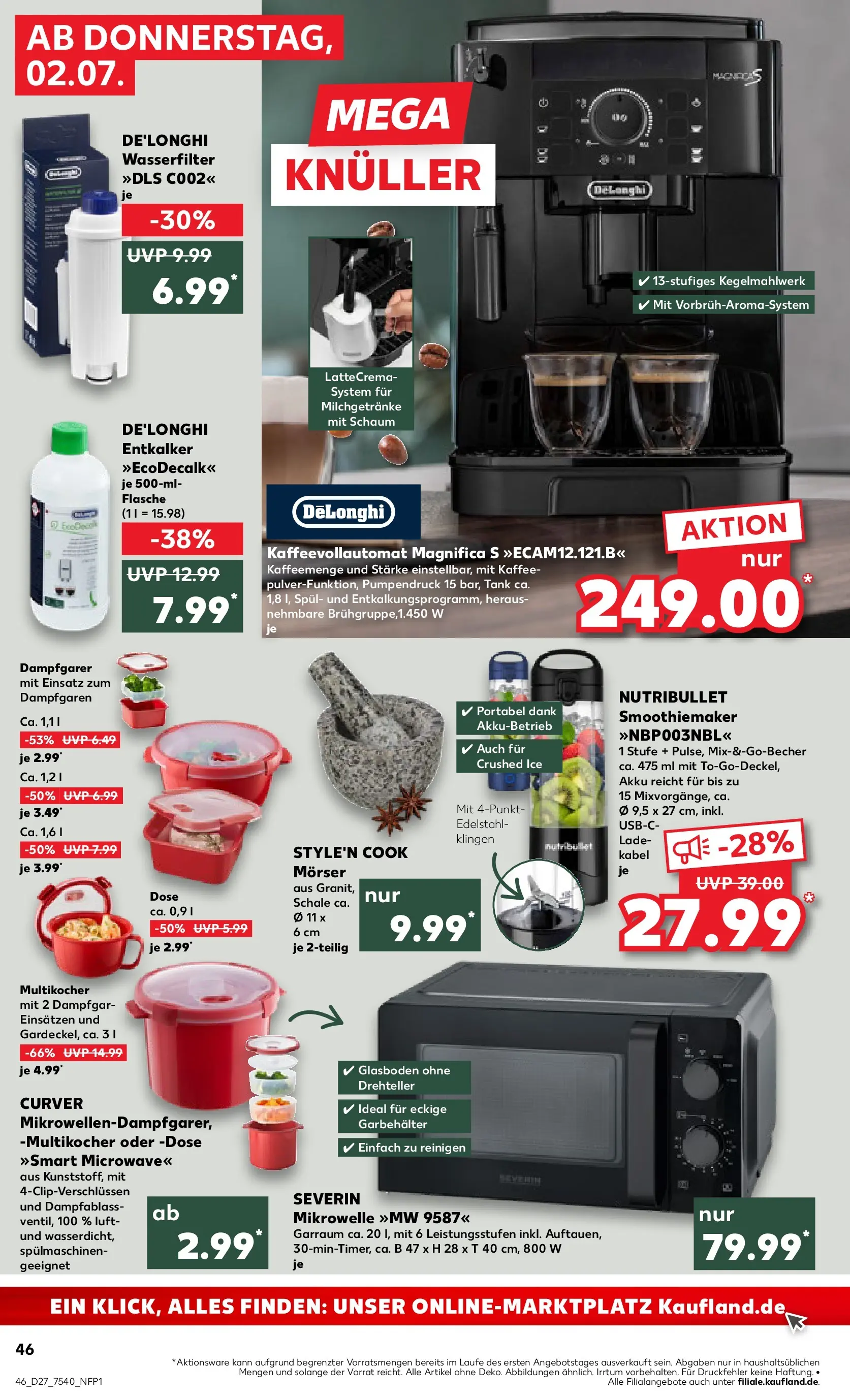 Prospekt Kaufland ab 29.06.2026 » Angebote Online zum Blättern | Seite: 57 | Produkte: Kabel, Kaffee, Kaffeevollautomat, Multikocher
