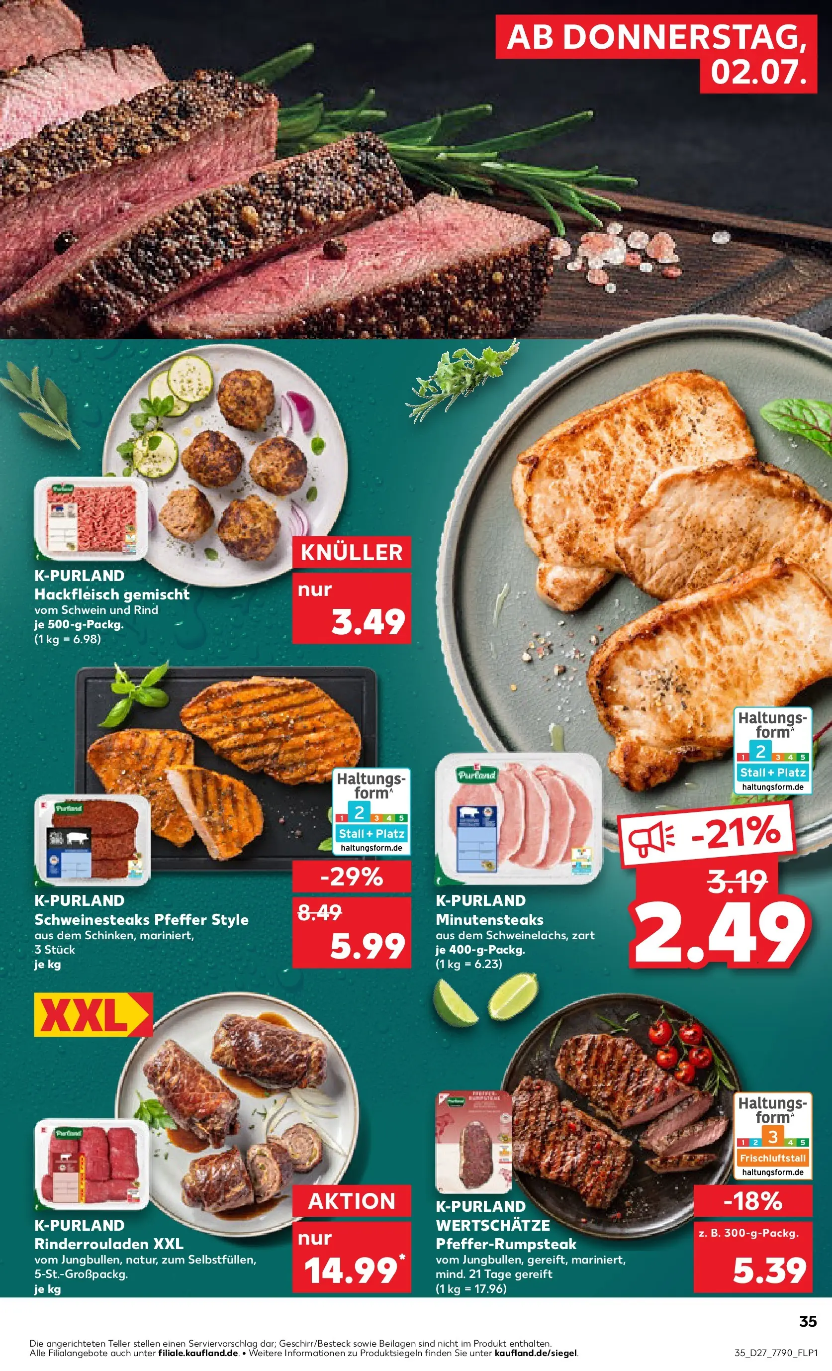Prospekt Kaufland ab 29.06.2026 » Angebote Online zum Blättern | Seite: 46 | Produkte: Rinderrouladen, Pfeffer, Hackfleisch