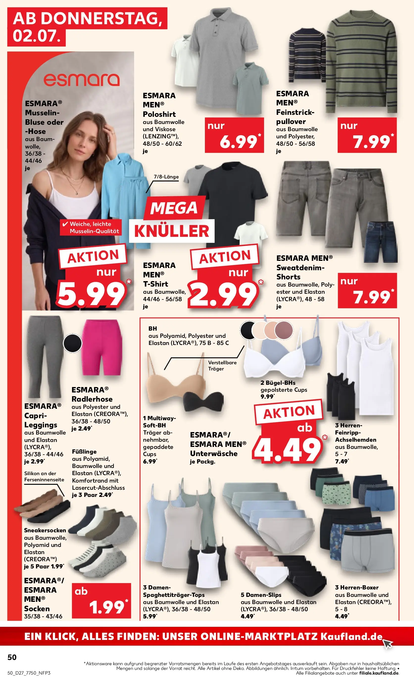 Prospekt Kaufland ab 28.06.2026 » Angebote Online zum Blättern | Seite: 61 | Produkte: Radlerhose, Bluse, Hose, Socken