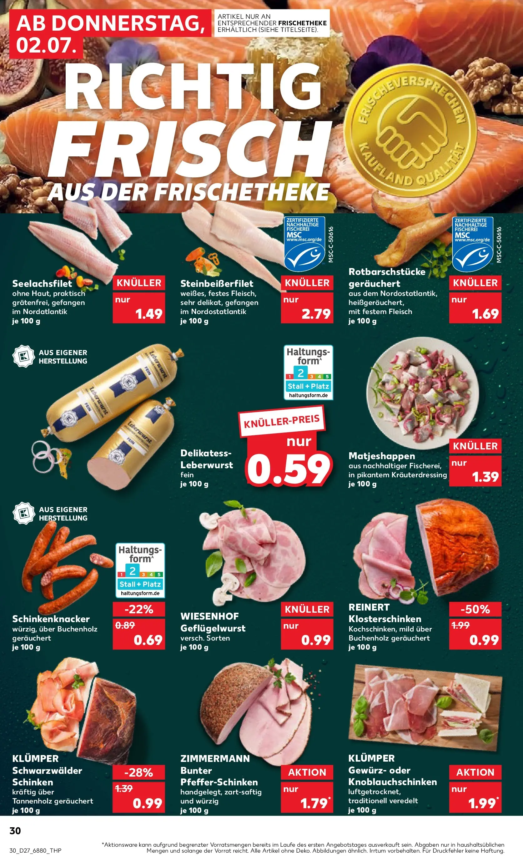 Prospekt Kaufland ab 29.06.2026 » Angebote Online zum Blättern | Seite: 41 | Produkte: Schinken, Fleisch