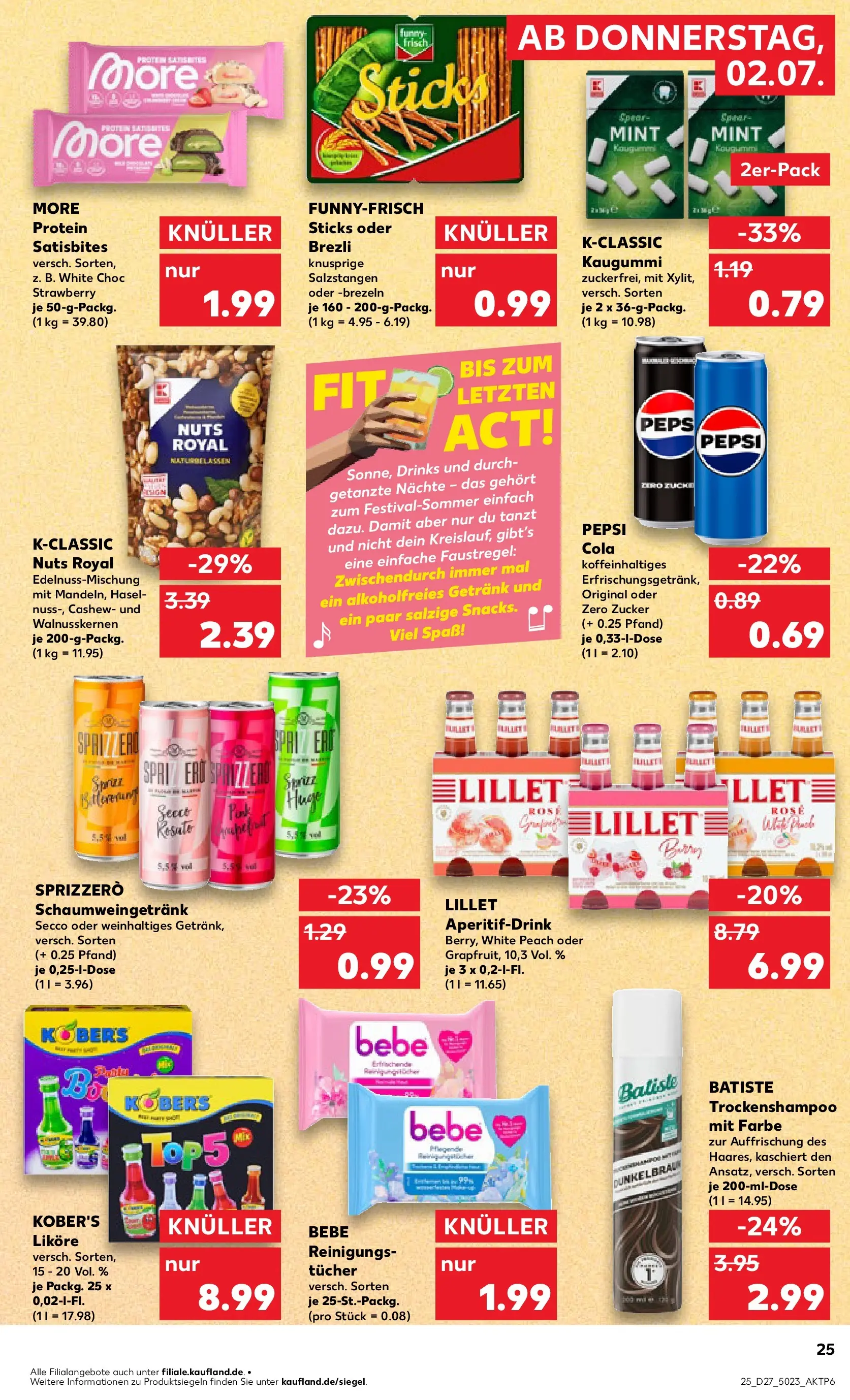 Prospekt Kaufland ab 29.06.2026 » Angebote Online zum Blättern | Seite: 36 | Produkte: Cola, Lillet, Zucker, Pepsi