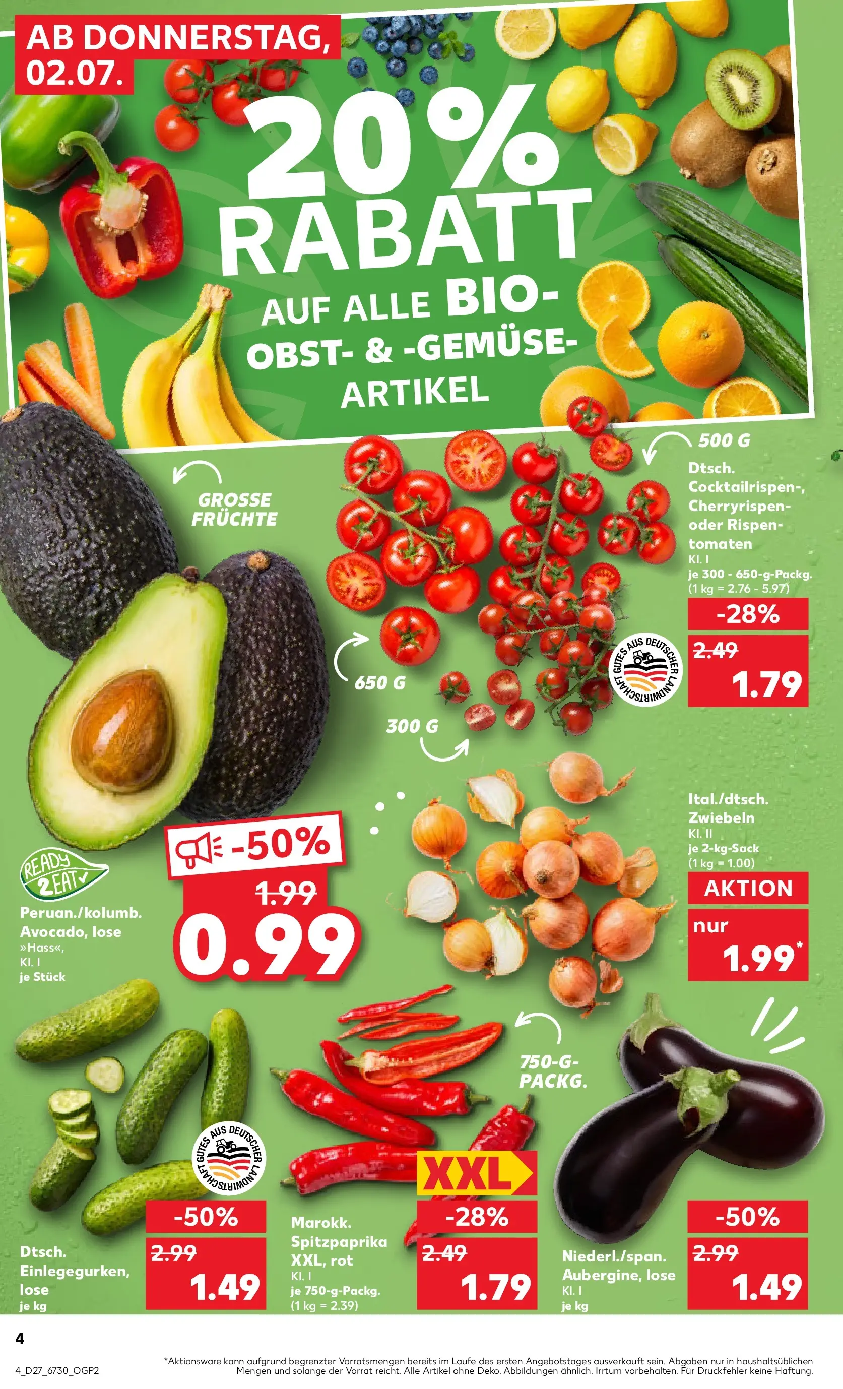 Prospekt Kaufland ab 29.06.2026 » Angebote Online zum Blättern | Seite: 15 | Produkte: Tomaten, Zwiebeln, Gemüse, Obst