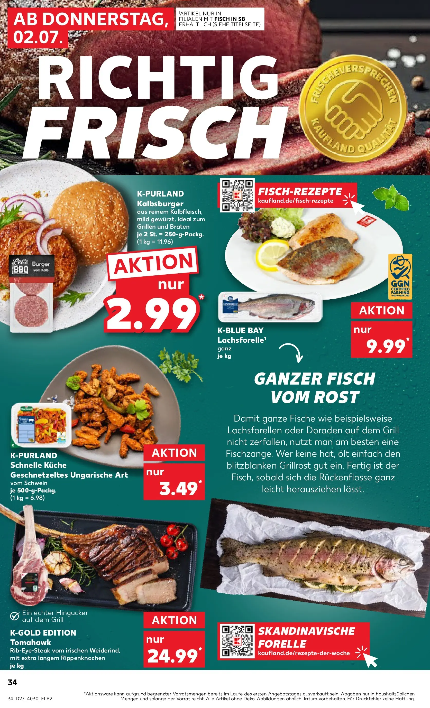 Prospekt Kaufland ab 29.06.2026 » Angebote Online zum Blättern | Seite: 45 | Produkte: Grill, Küche, Burger, Fisch