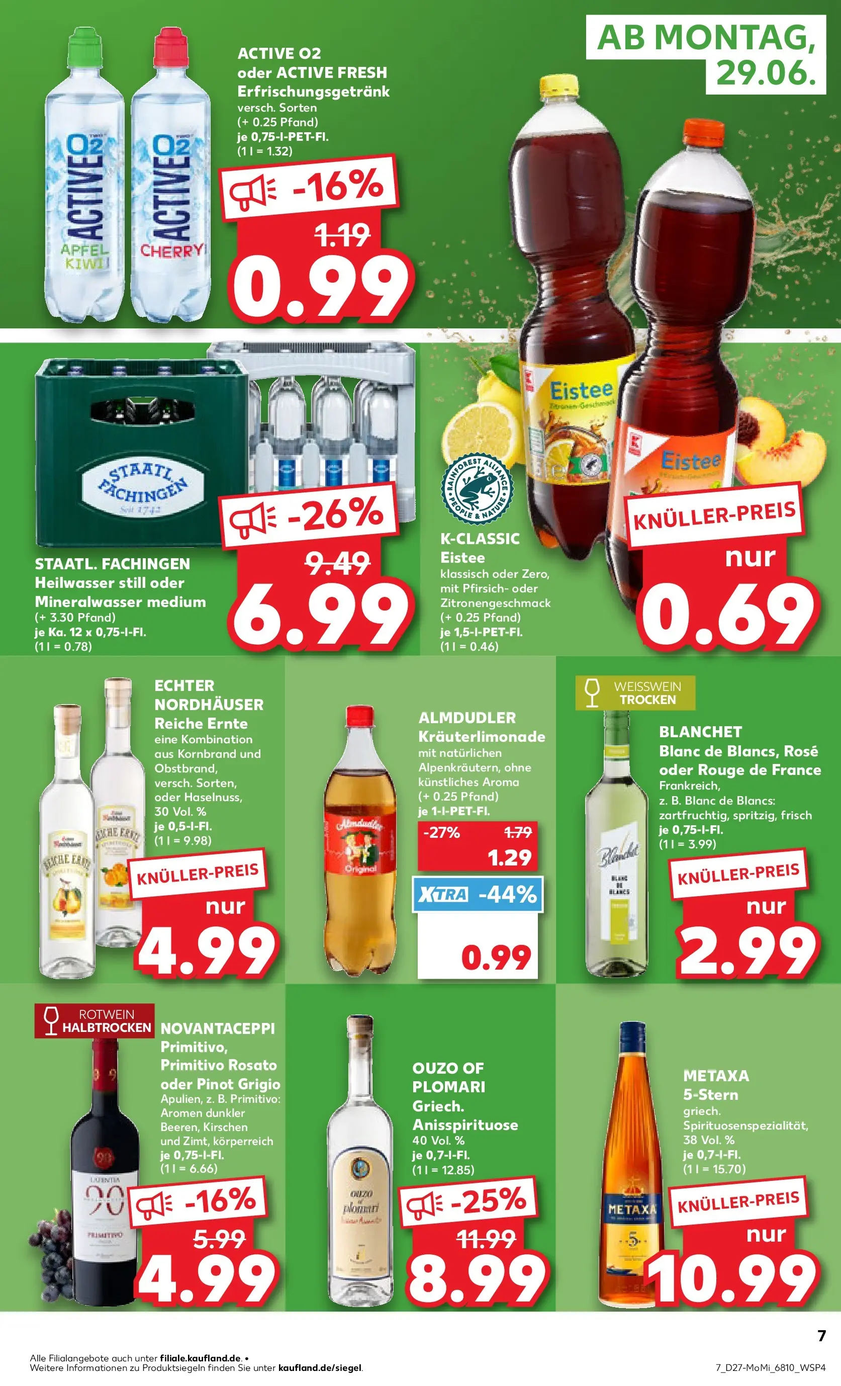 Prospekt Kaufland ab 29.06.2026 » Angebote Online zum Blättern | Seite: 7 | Produkte: Rotwein halbtrocken, Äpfel, Rouge, Kirschen