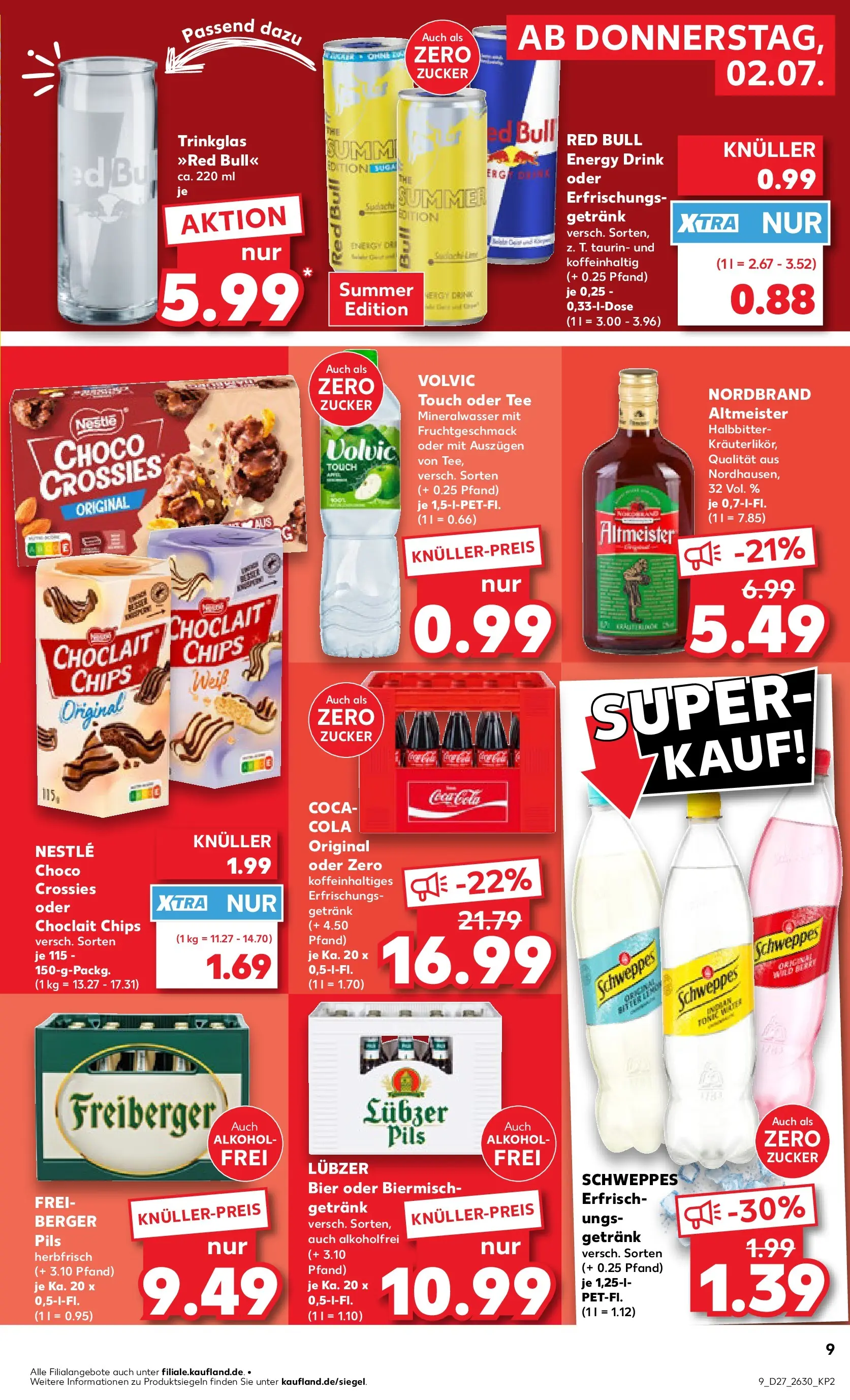 Prospekt Kaufland ab 29.06.2026 » Angebote Online zum Blättern | Seite: 20 | Produkte: Mineralwasser, Zucker, Volvic, Lubzer