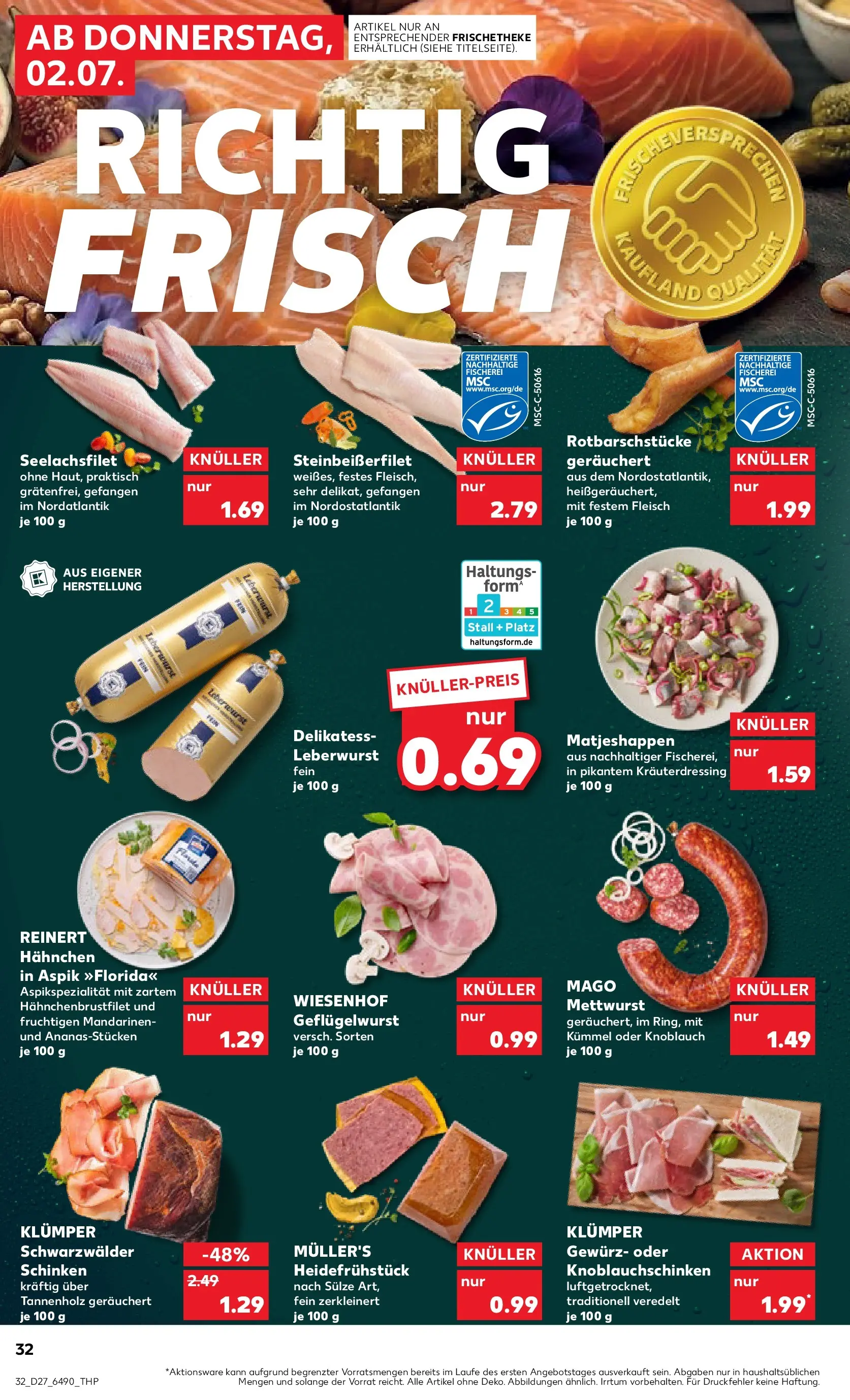 Prospekt Kaufland ab 29.06.2026 » Angebote Online zum Blättern | Seite: 43 | Produkte: Hahnchen, Mandarinen, Schinken, Fleisch