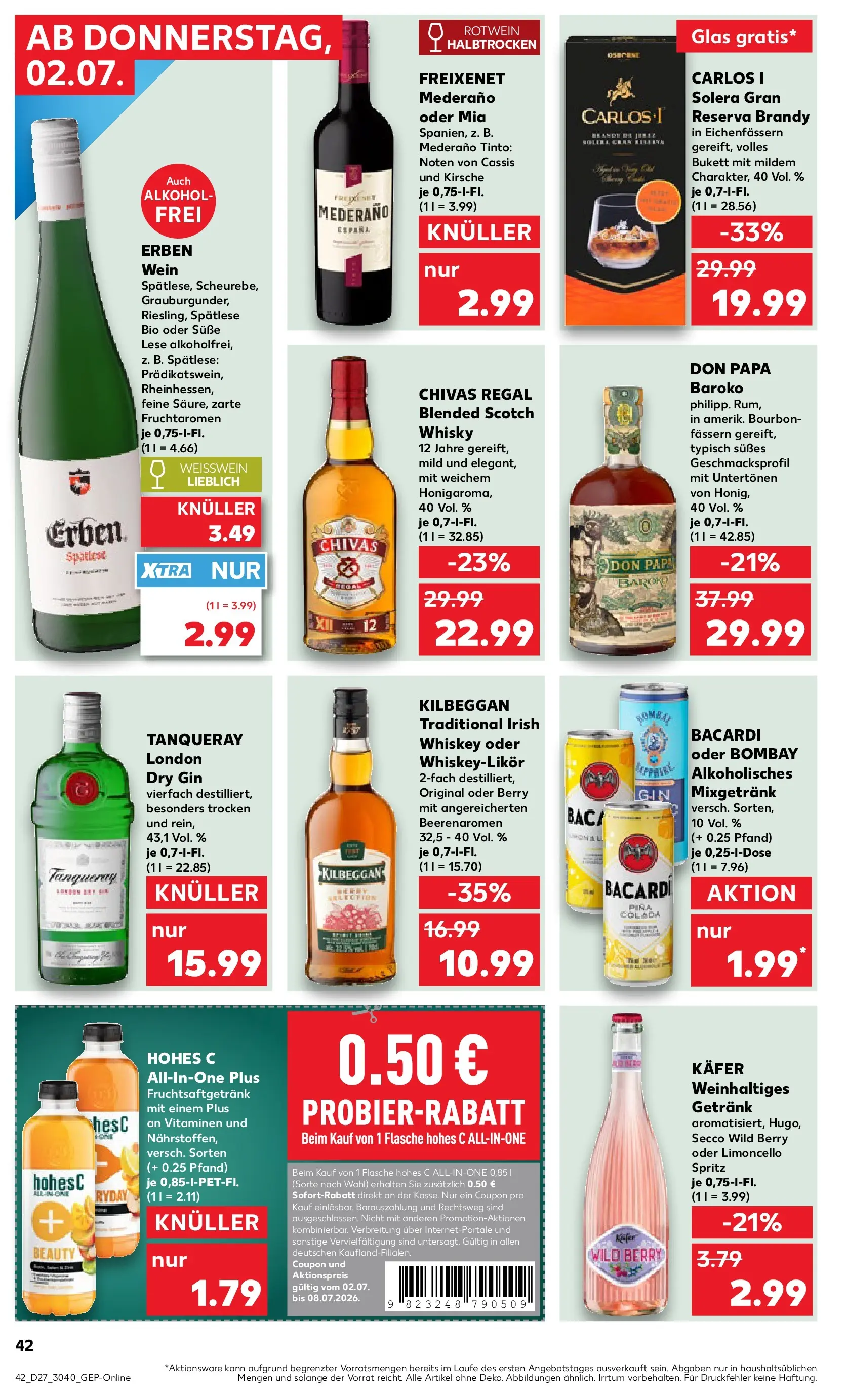 Prospekt Kaufland ab 29.06.2026 » Angebote Online zum Blättern | Seite: 53 | Produkte: Rotwein, Limoncello, Wein, Gin