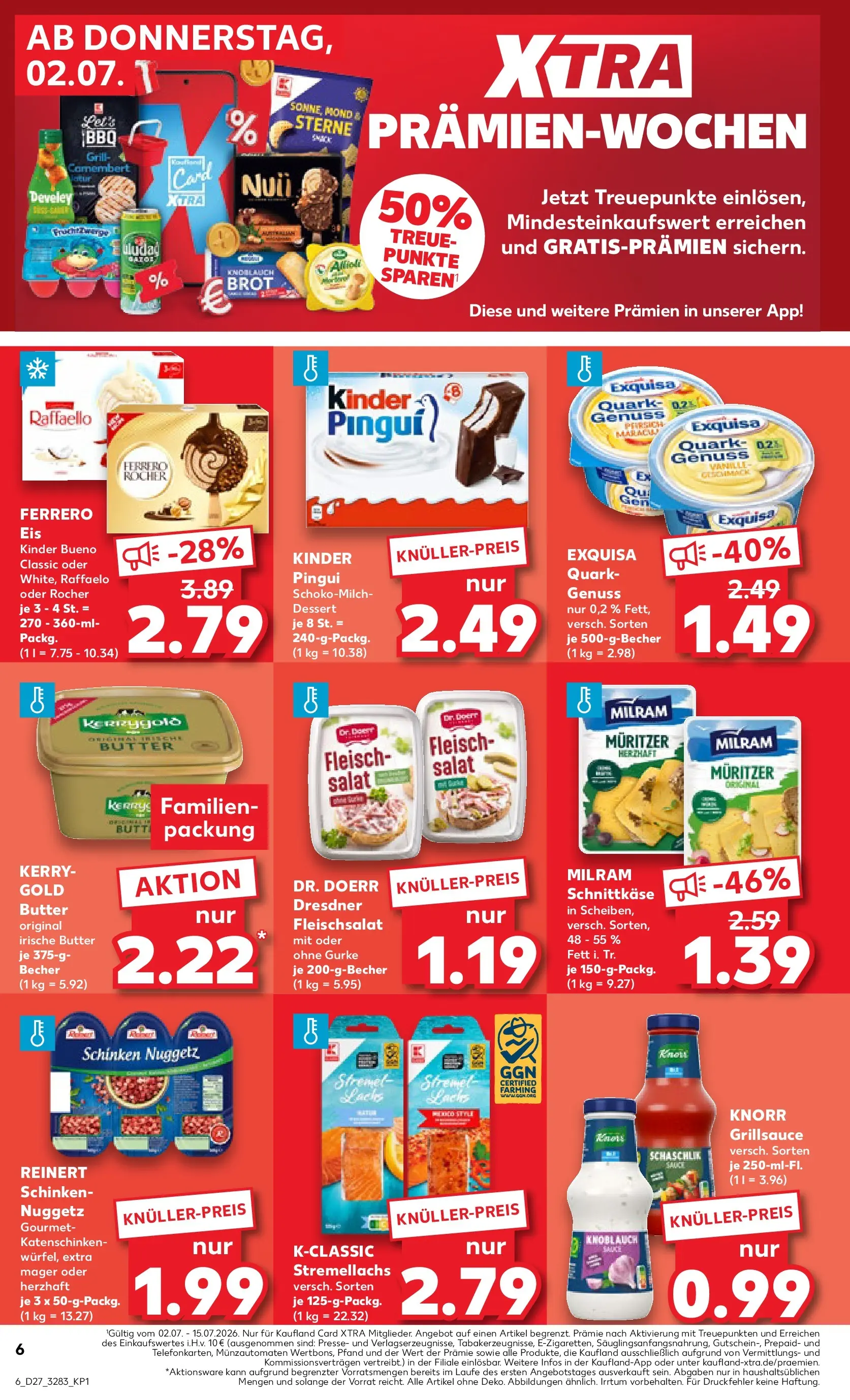 Prospekt Kaufland ab 29.06.2026 » Angebote Online zum Blättern | Seite: 17 | Produkte: Raffaello, Quark, Knorr, Salat