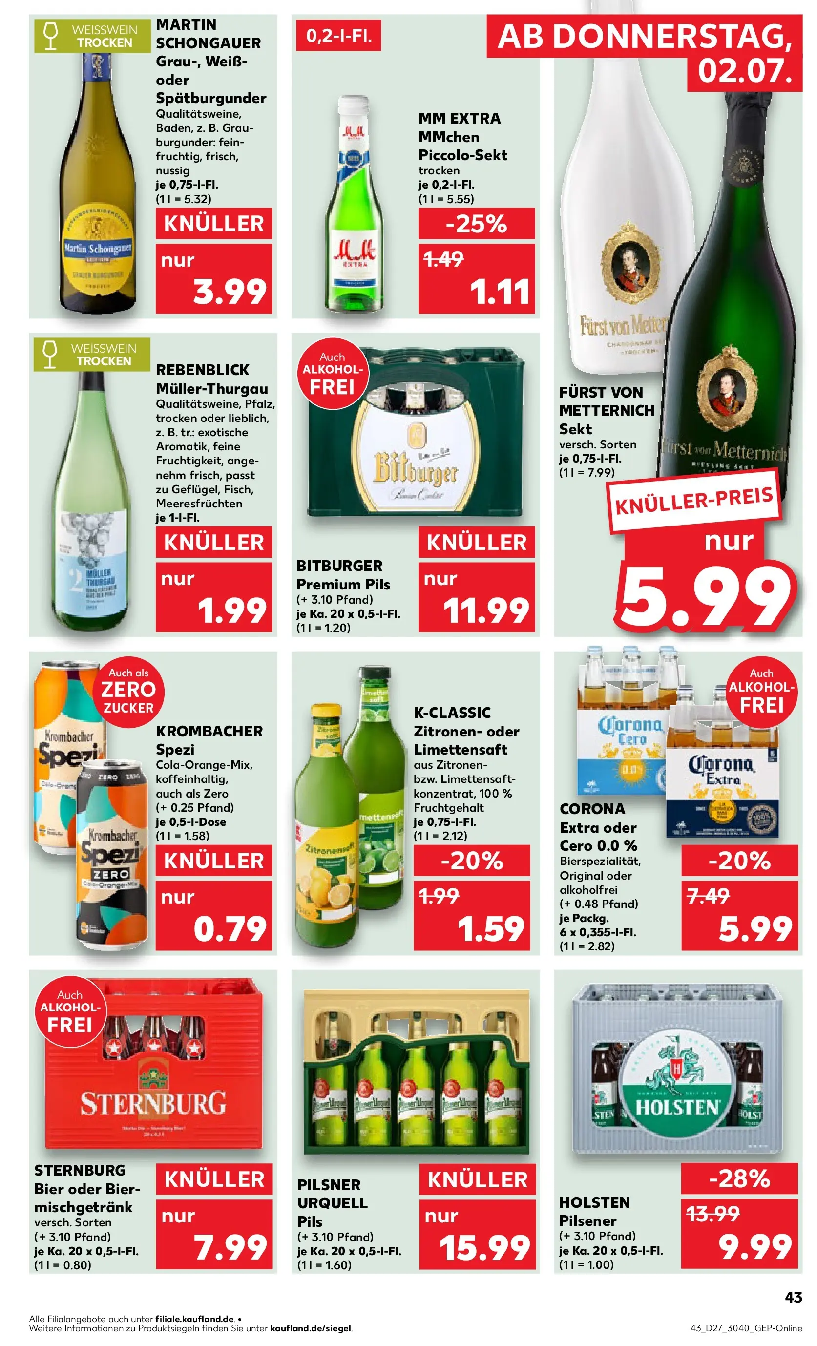 Prospekt Kaufland ab 29.06.2026 » Angebote Online zum Blättern | Seite: 54 | Produkte: Bitburger, Bier, Pils, Krombacher