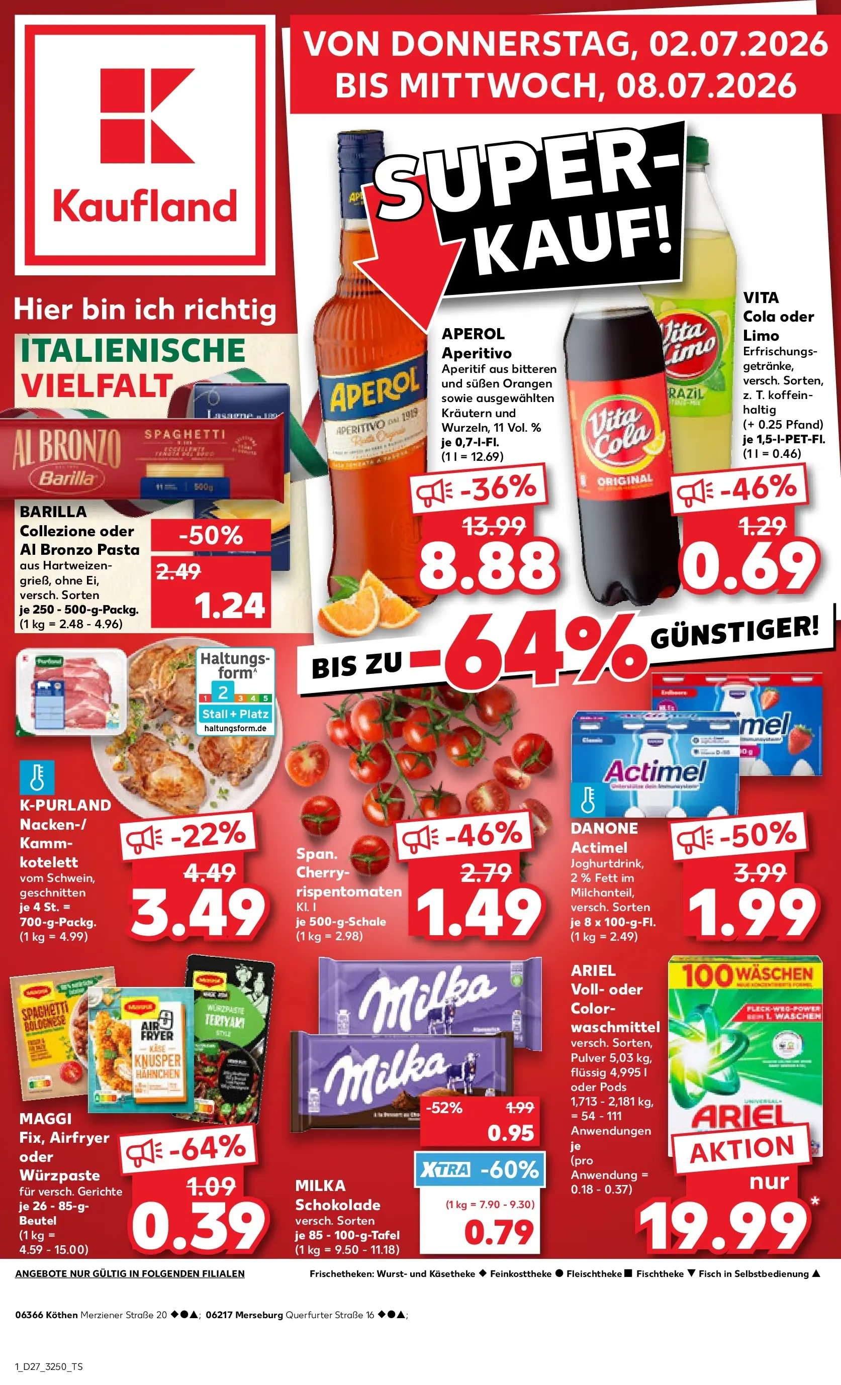 Prospekt Kaufland ab 29.06.2026 » Angebote Online zum Blättern | Seite: 12 | Produkte: Barilla, Schokolade, Waschmittel, Aperol
