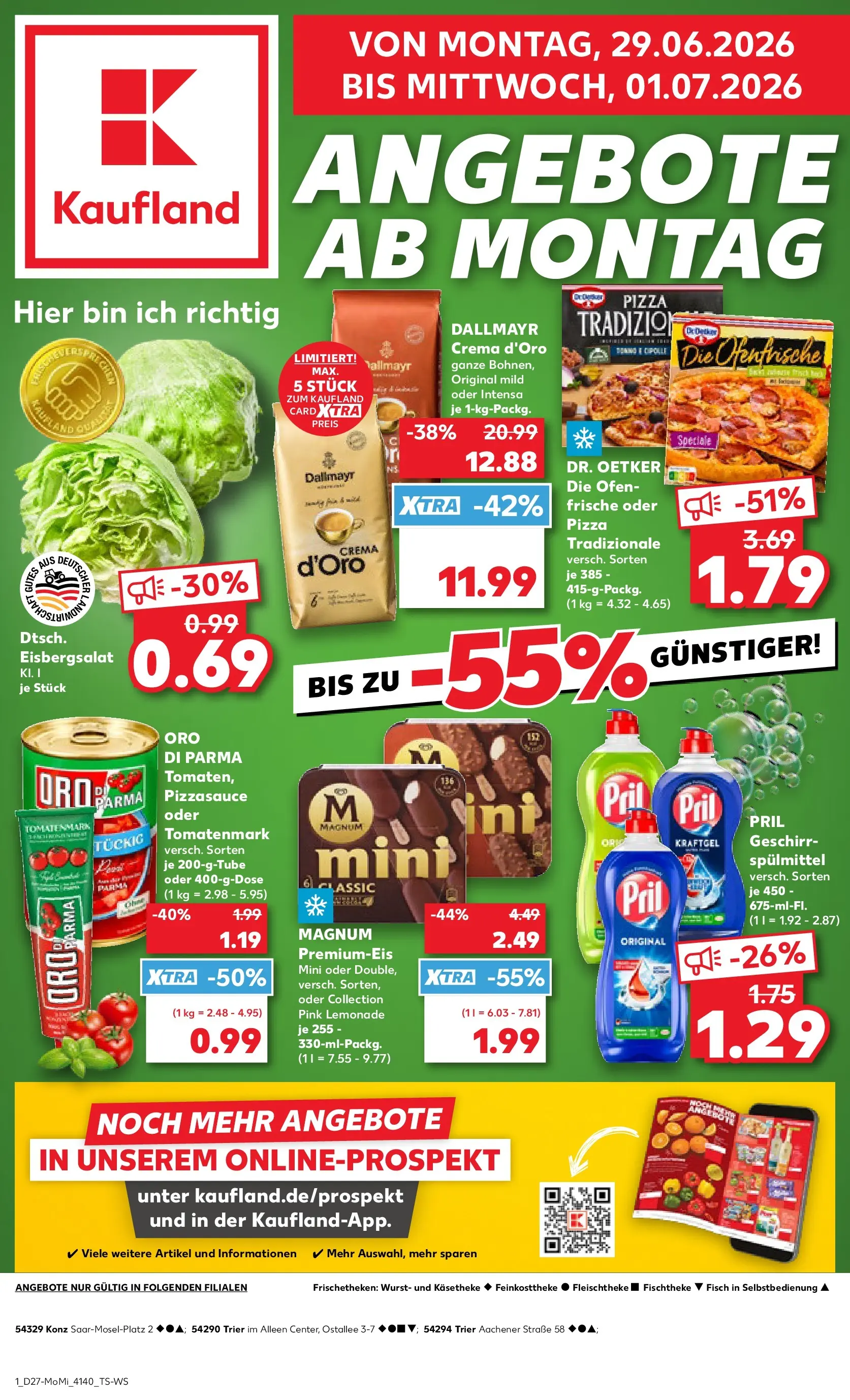 Prospekt Kaufland ab 29.06.2026 » Angebote Online zum Blättern | Seite: 1 | Produkte: Ofen, Ofenfrische, Fisch, Wurst