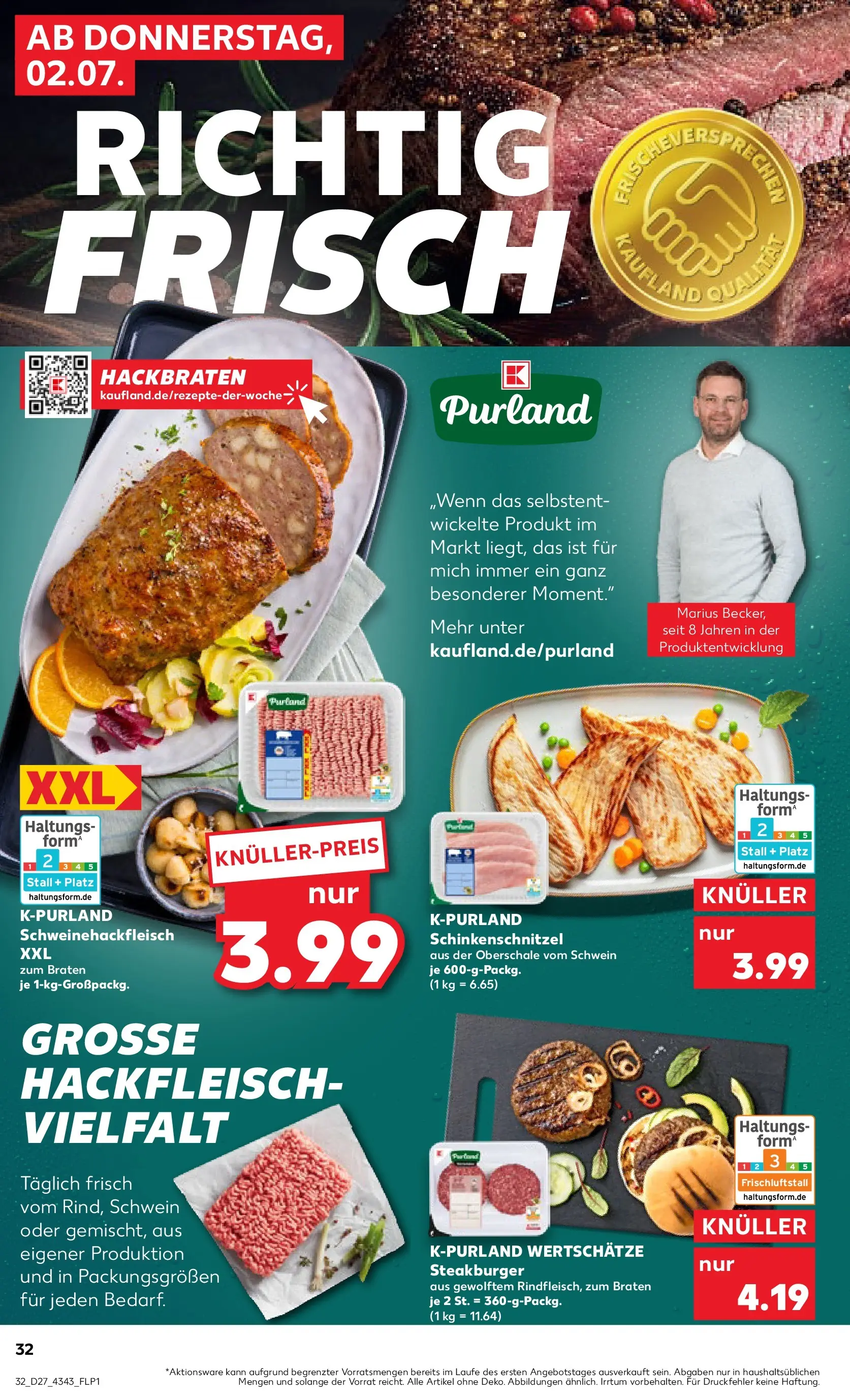 Prospekt Kaufland ab 29.06.2026 » Angebote Online zum Blättern | Seite: 43 | Produkte: Hackfleisch