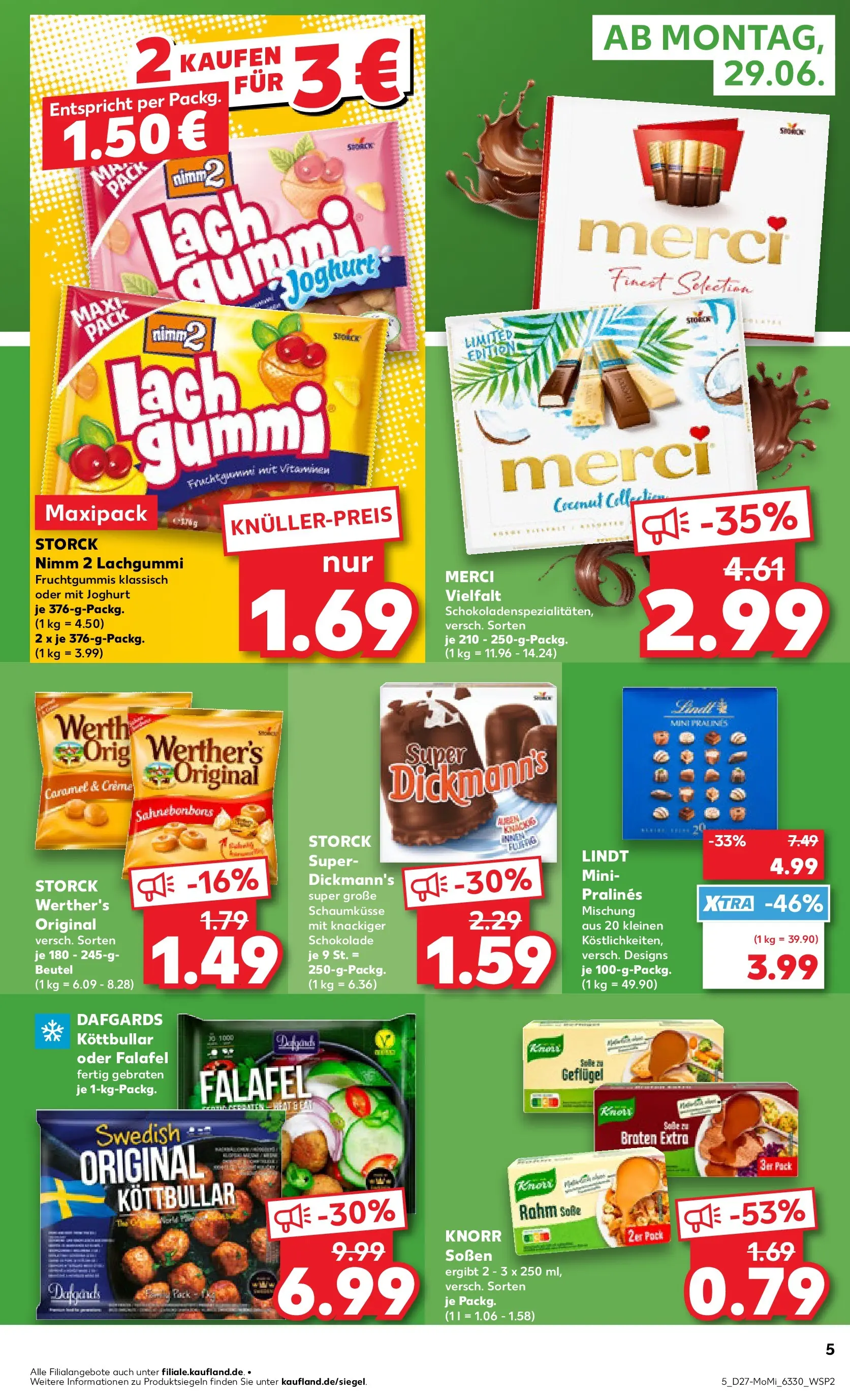 Prospekt Kaufland ab 29.06.2026 » Angebote Online zum Blättern | Seite: 5 | Produkte: Merci, Joghurt, Creme, Soße