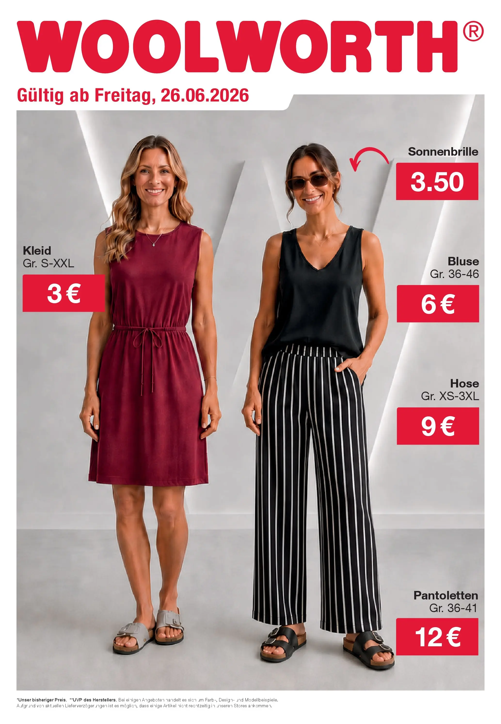 Woolworth - Woolworth: Wochenangebote von 25.06.2026 - Aktuelle Angebote | Seite: 1 | Produkte: Bluse, Hose, Kleid