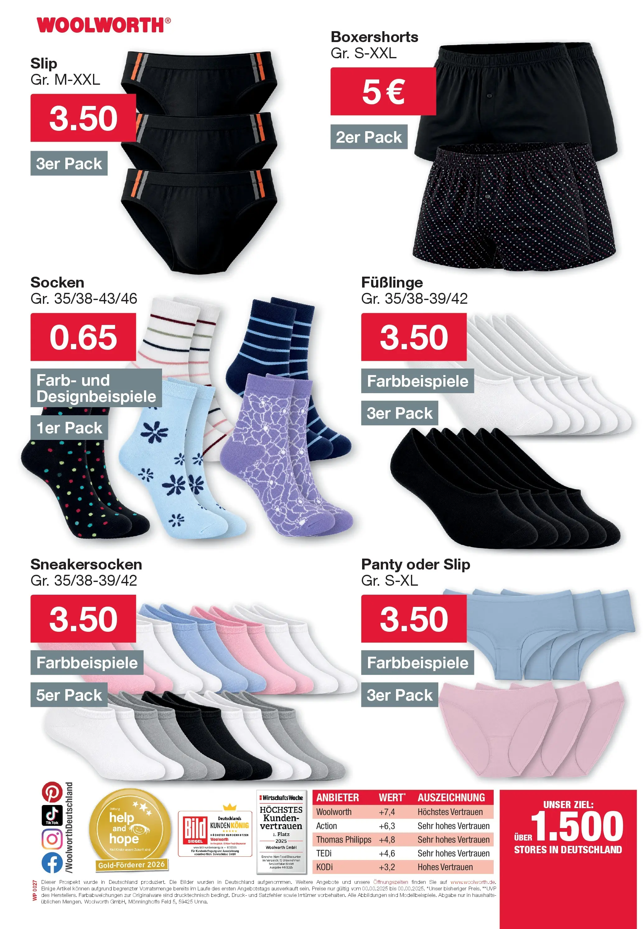 Woolworth - Woolworth: Wochenangebote von 25.06.2026 - Aktuelle Angebote | Seite: 23 | Produkte: Socken, Slip
