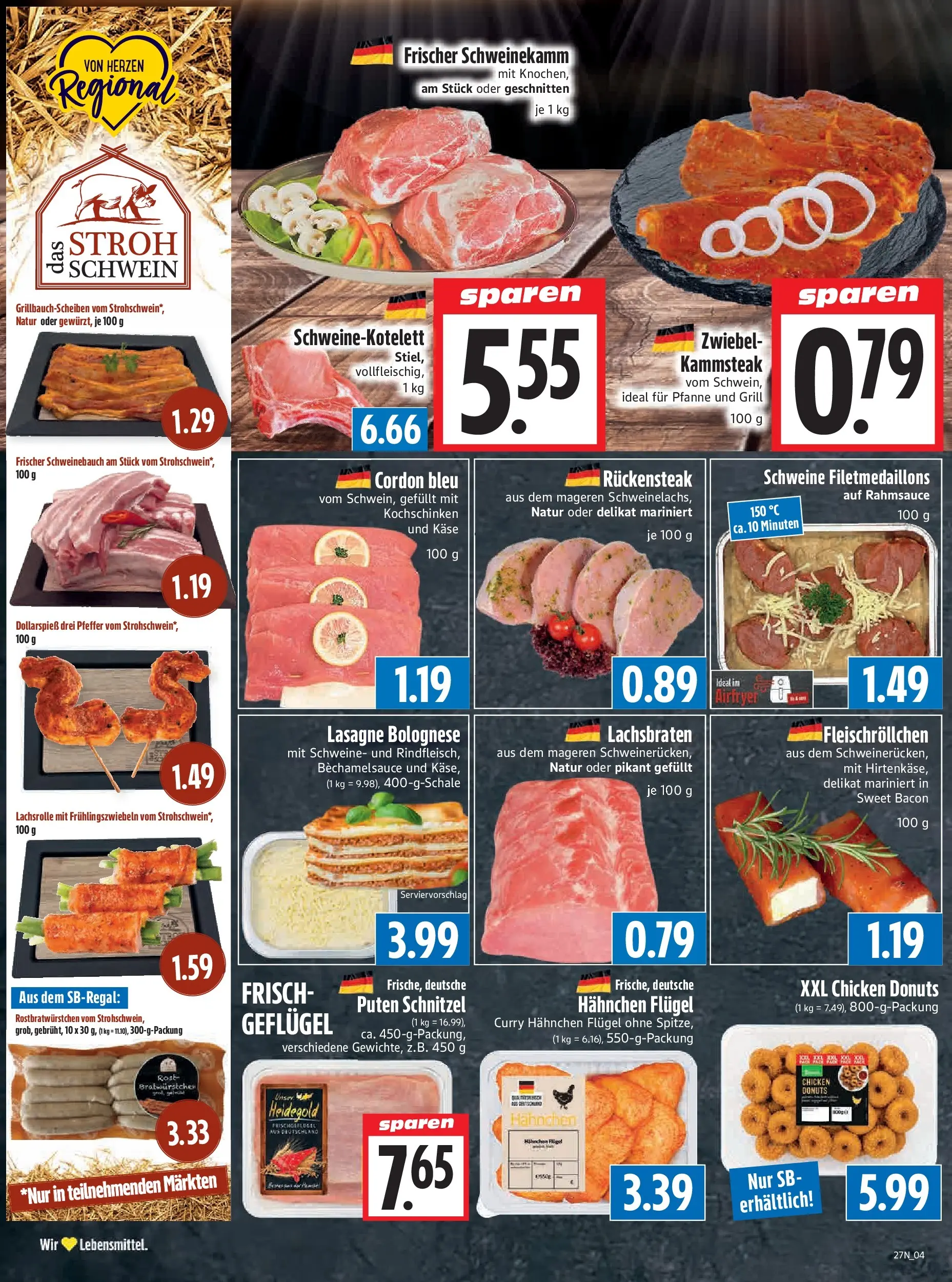 Angebote - Edeka Hahner: Wochenangebote (ab 28.06.2026) zum Blättern | Seite: 6 | Produkte: Hahnchen, Schweinebauch, Schnitzel, Donuts
