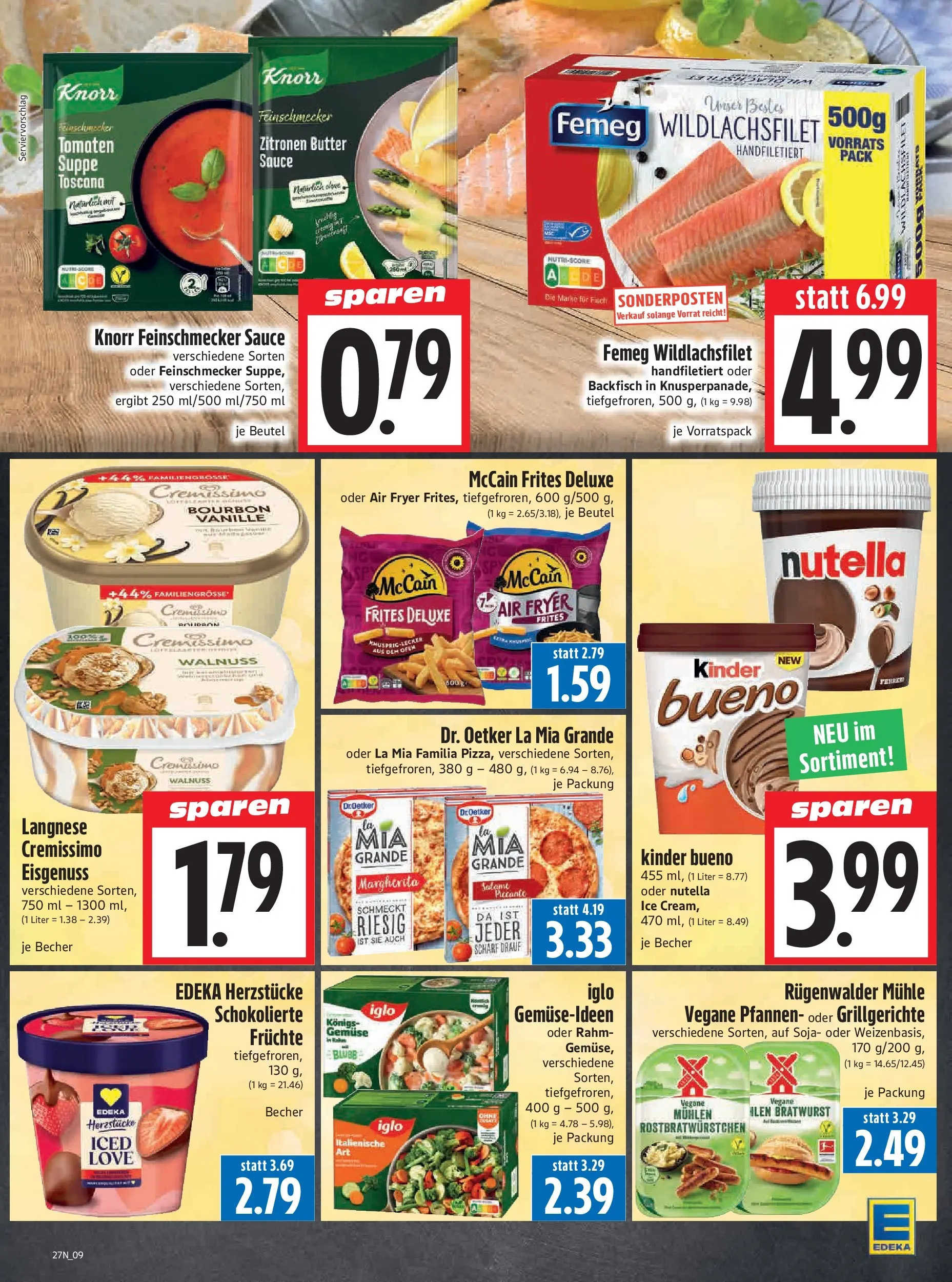 Angebote - Edeka Hahner: Wochenangebote (ab 28.06.2026) zum Blättern | Seite: 11 | Produkte: Iglo, Bratwurst, Kinder bueno, Zitronen