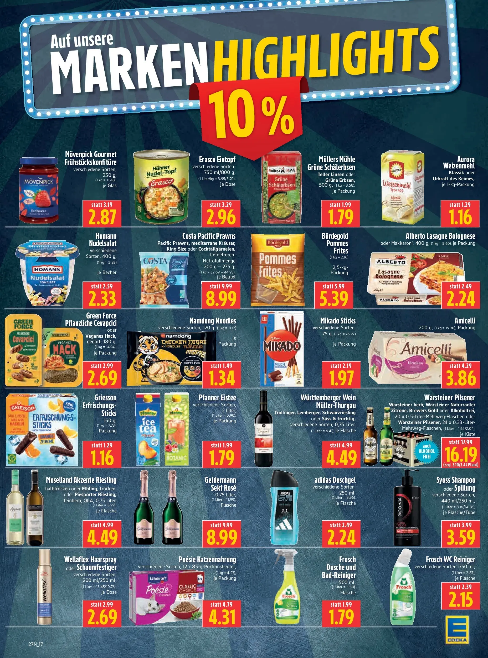 Angebote - Edeka Hahner: Wochenangebote (ab 28.06.2026) zum Blättern | Seite: 19 | Produkte: Mühle, Dusche, Spülung, Wein