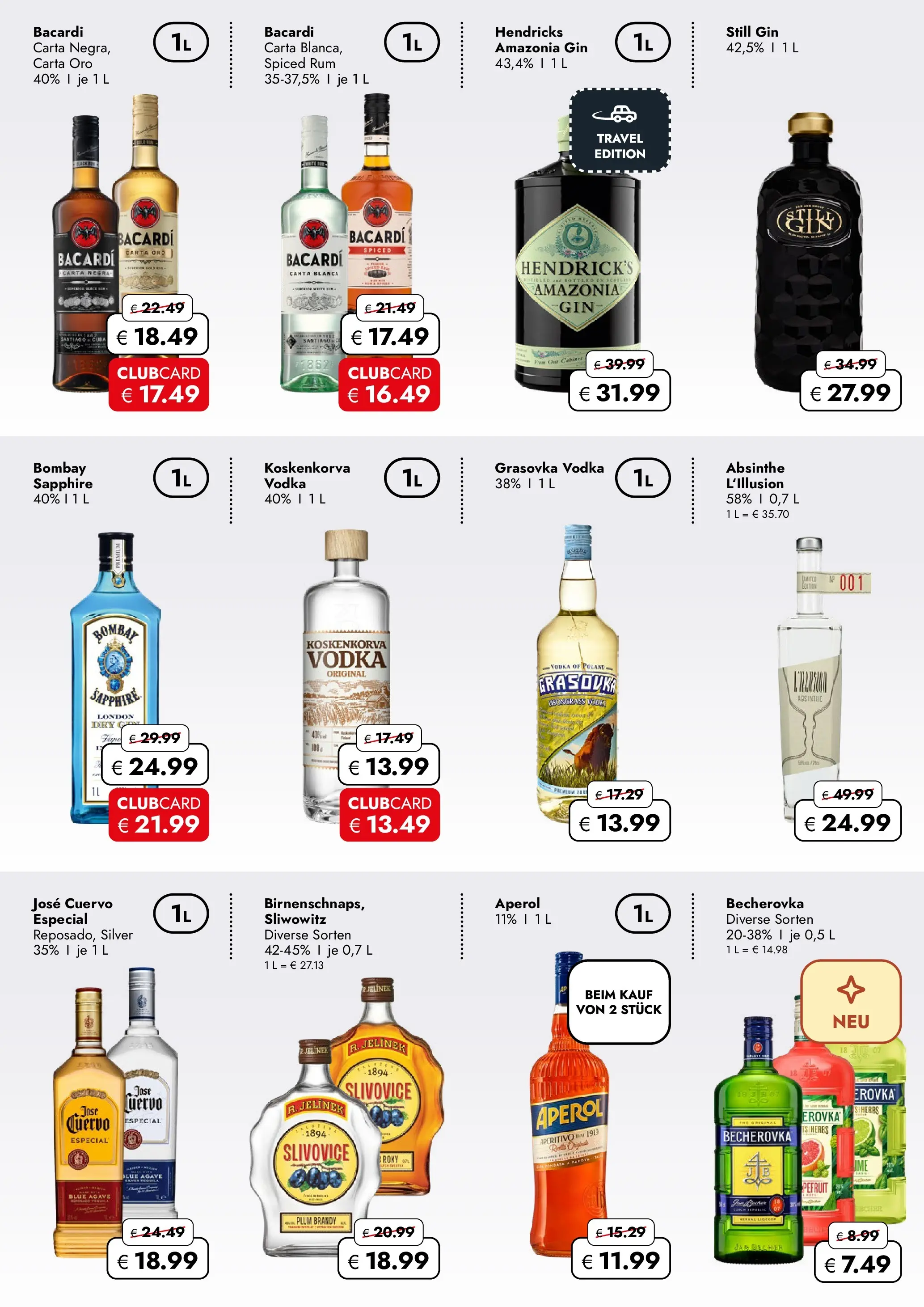 Travel Free Aktionsangebote (ab 26.06.2026) zum Blättern | Seite: 3 | Produkte: Bacardi, Rum, Vodka, Gin