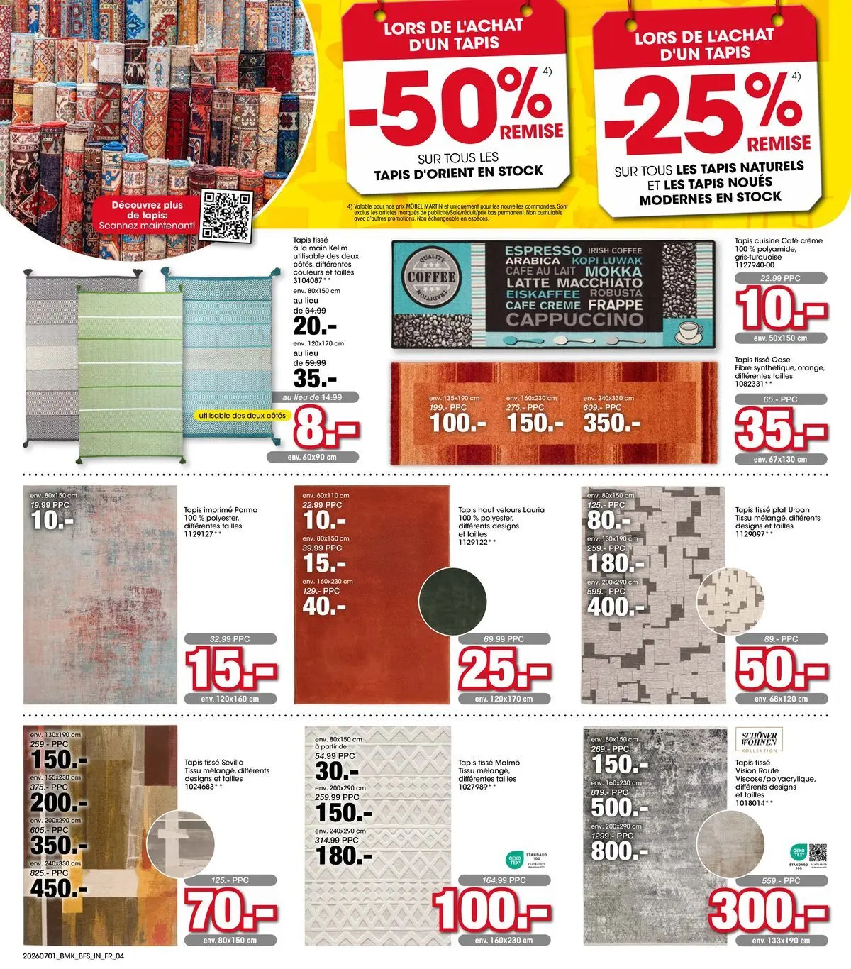 Möbel Martin - Möbel Martin: Offres hebdomadaires à partir du 30/06/2026 - promo en ligne | Page: 4 | Produits: Tapis, Lait, Café, Crème