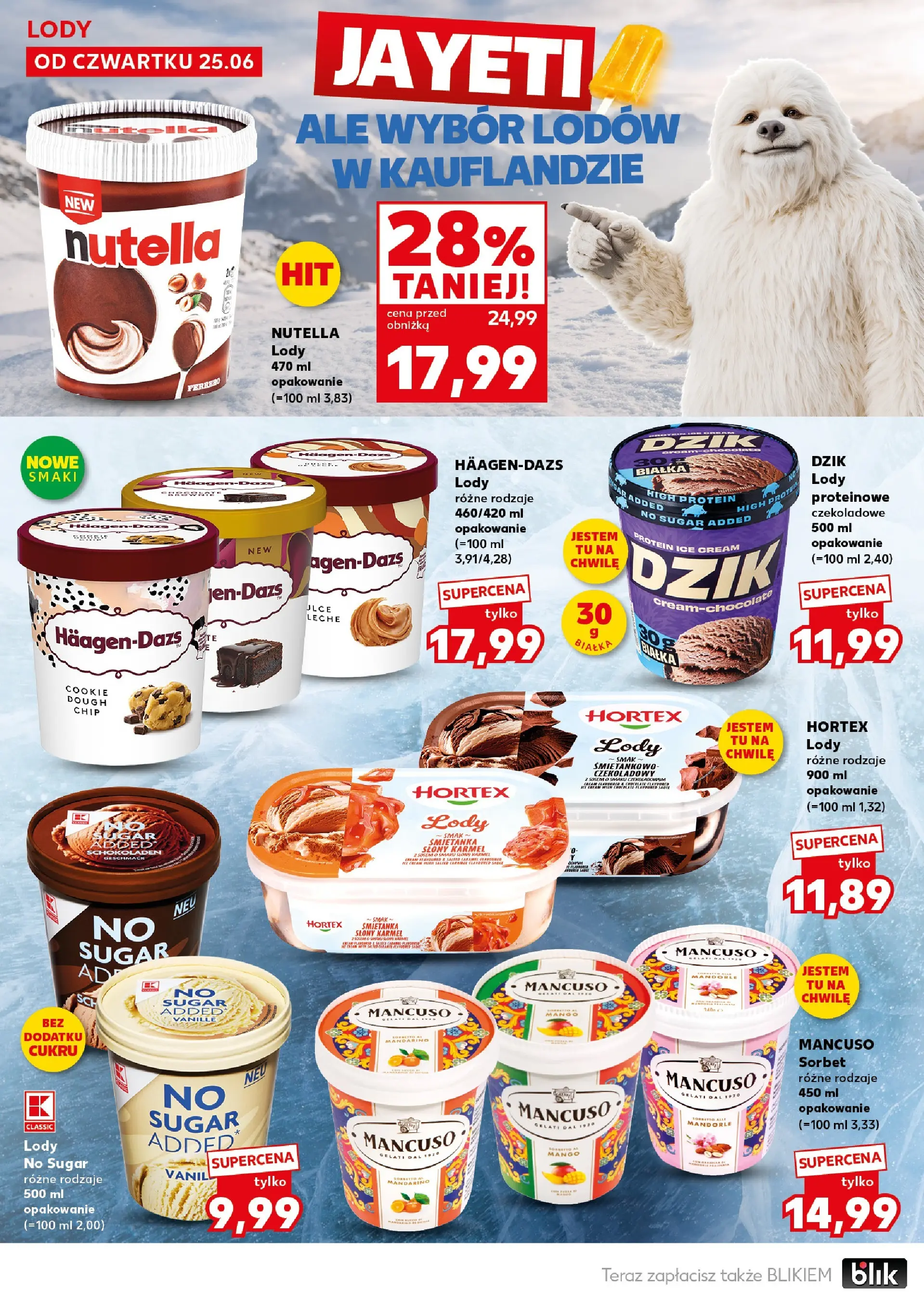 Kaufland gazetka - Super Weekend od 27.06.2026 - od jutra PDF | Strona: 12 | Produkty: Mango, Nutella, Sorbet, Lody