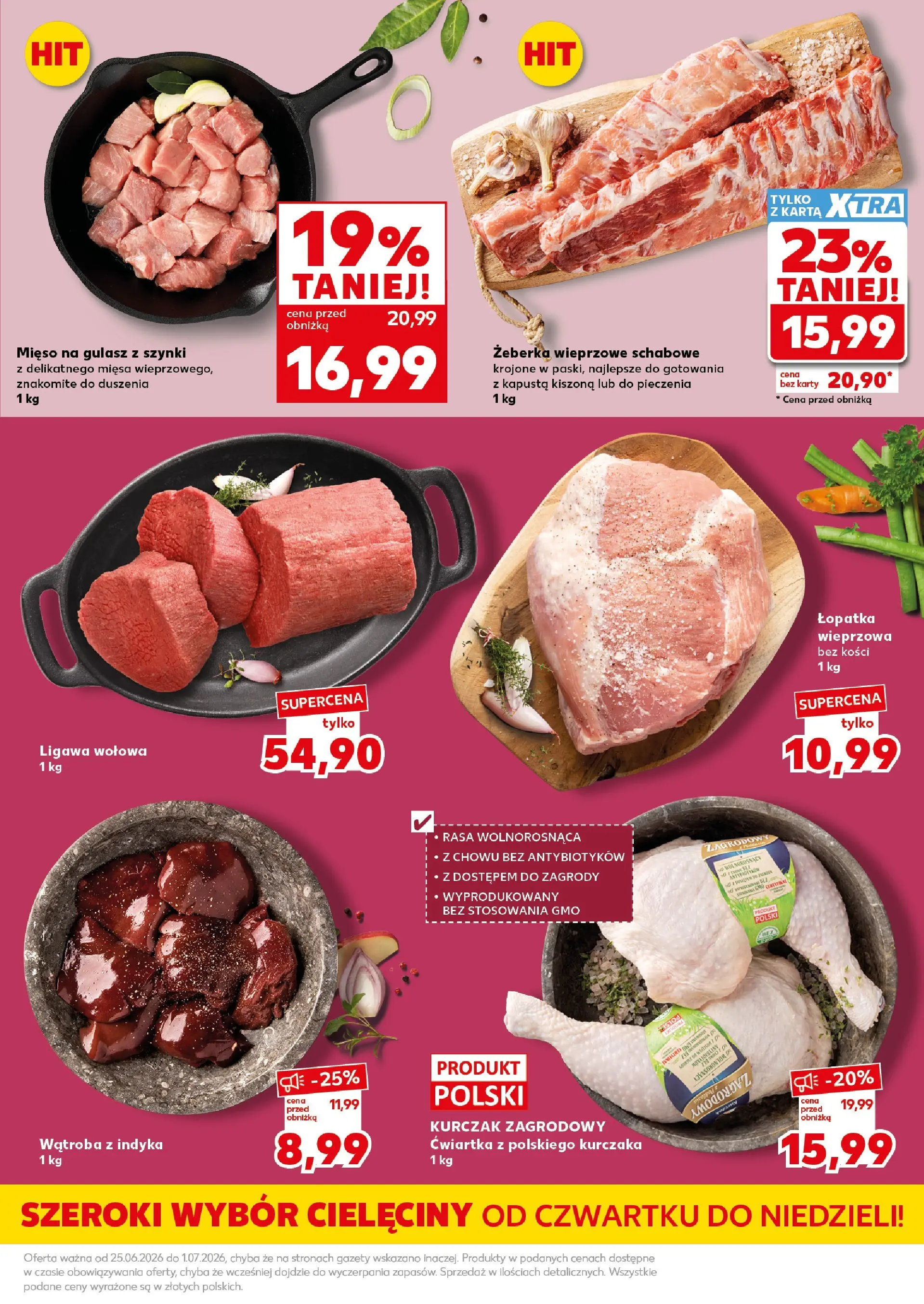 Kaufland gazetka - Super Weekend od 27.06.2026 - od jutra PDF | Strona: 17 | Produkty: Karta, Kurczak, Mięso, Łopatka wieprzowa
