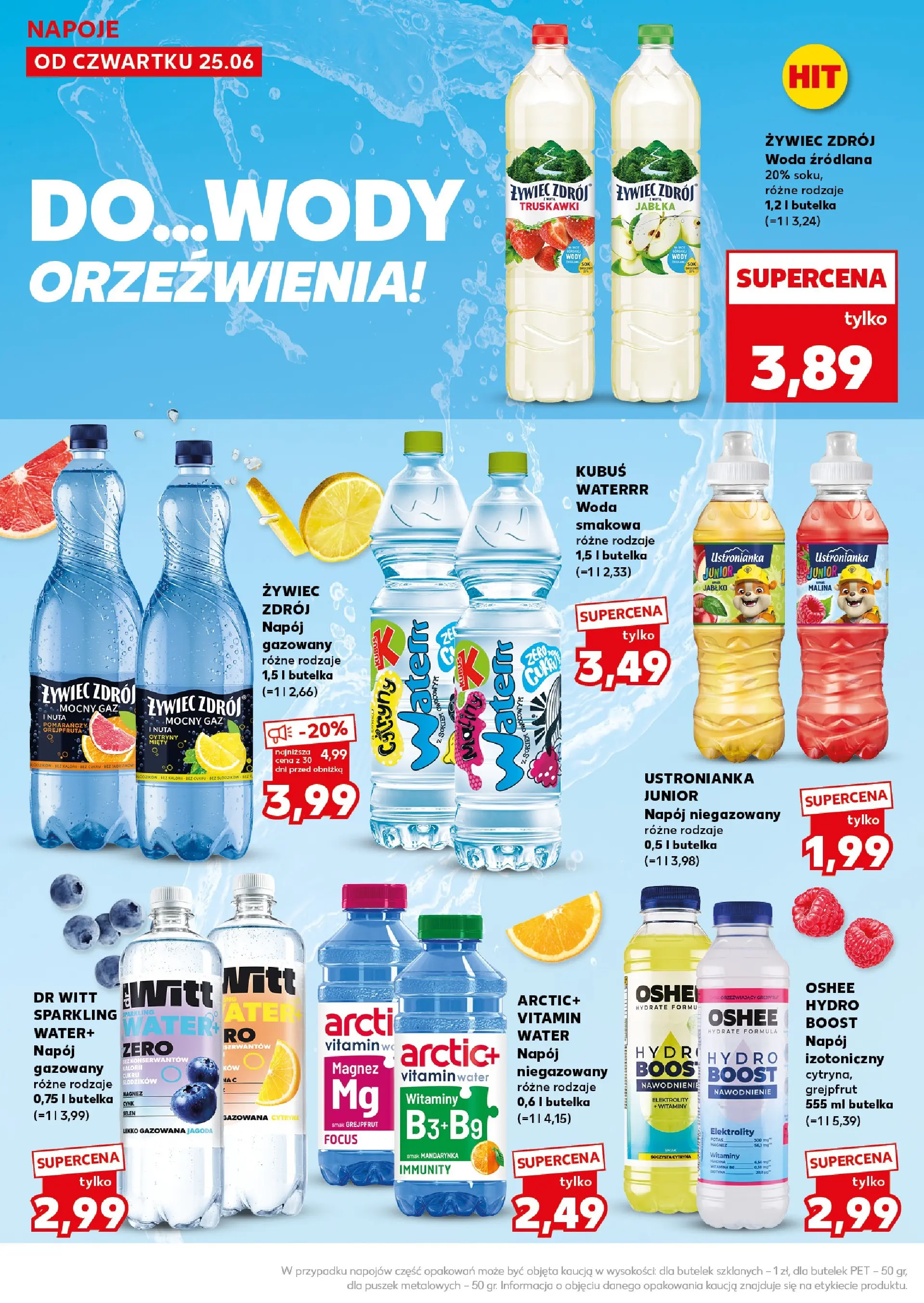 Kaufland gazetka - Super Weekend od 27.06.2026 - od jutra PDF | Strona: 24 | Produkty: Napoje, Jabłka, Grejpfrut, Woda