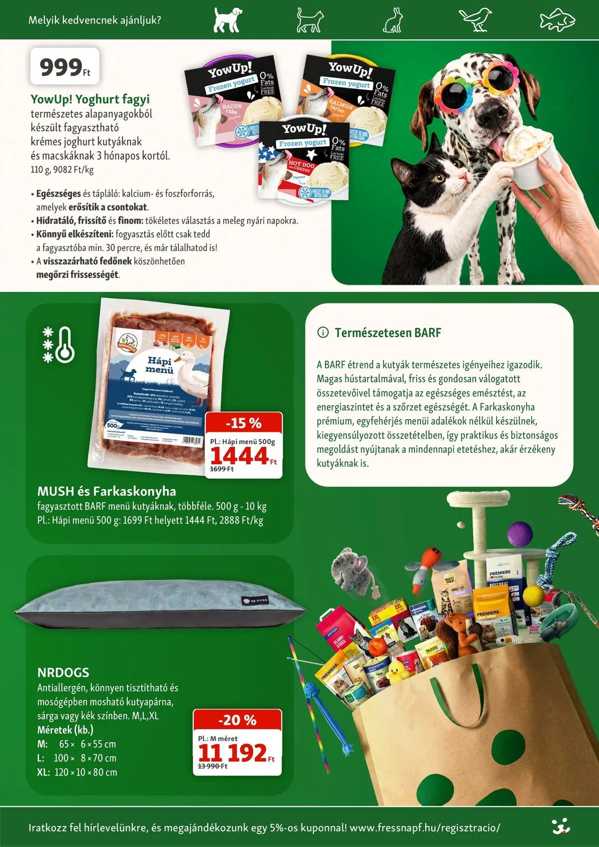 Fressnapf aktuális akciós újság - 2026.07.02. -tól/töl > akció, lapozható szórólap 🛍️ | Oldal: 9 | Termékek: Hot dog, Fagyi, Bacon, Joghurt