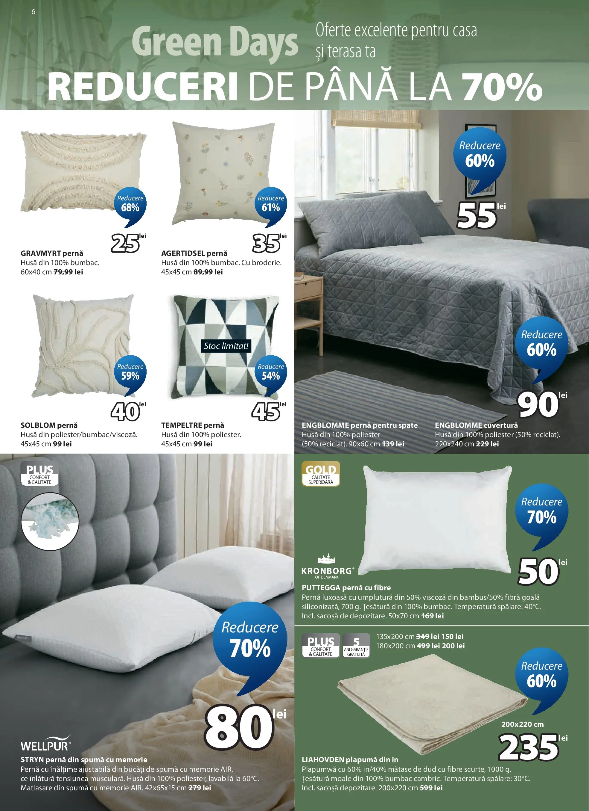 JYSK Catalog - Oferta 26.06.2026 - 01.07.2026 | Pagină: 6 | Produse: Memorie, Pernă, Plapumă, Türk kahvesi öğütme değirmeni