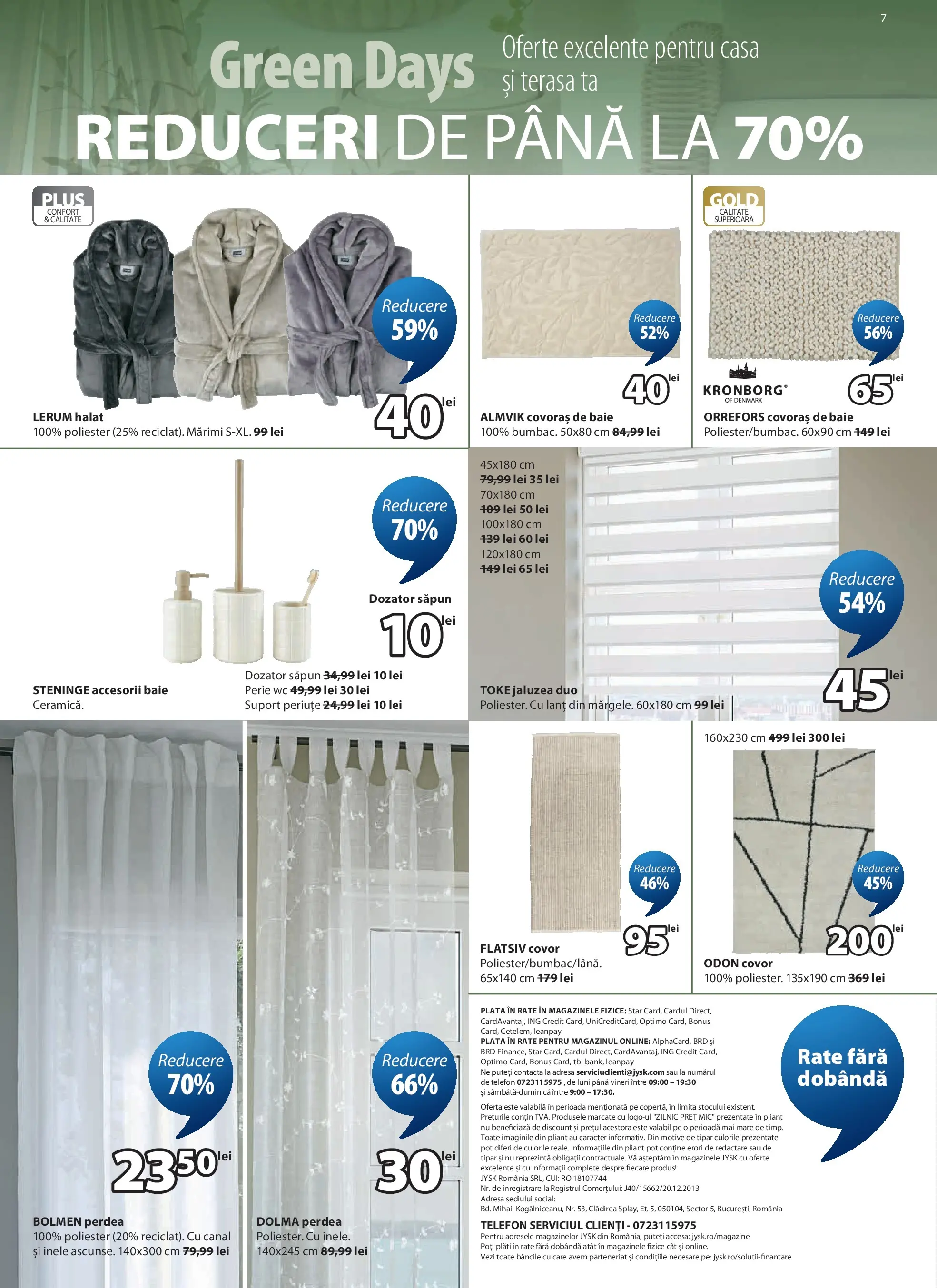 JYSK Catalog - Oferta 26.06.2026 - 01.07.2026 | Pagină: 7 | Produse: Telefon, Covor, Covoraș de baie, Săpun