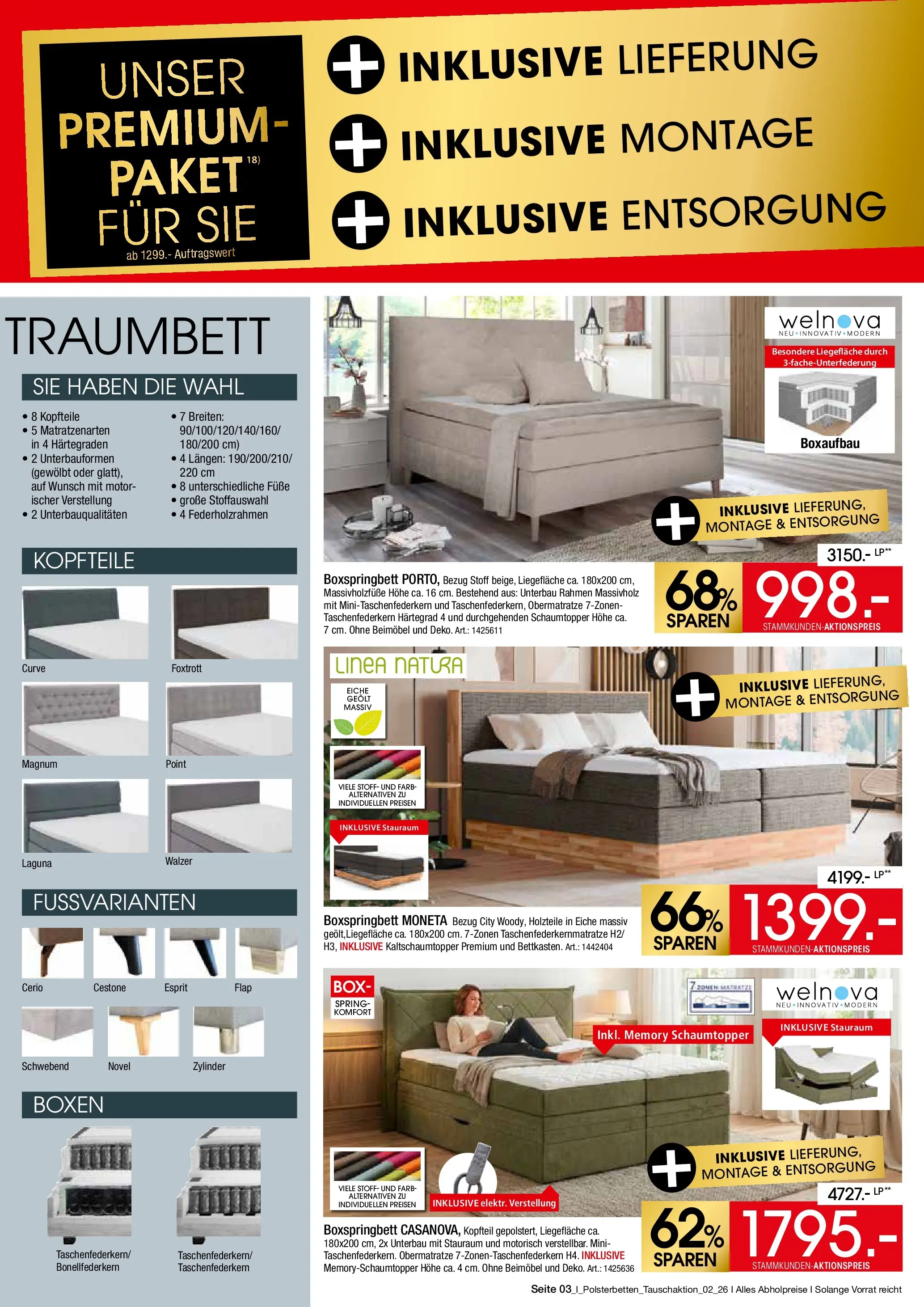 Zurbrüggen Polster-Spezial (ab 27.06.2026) zum Blättern | Seite: 3 | Produkte: Boxspringbett, Box