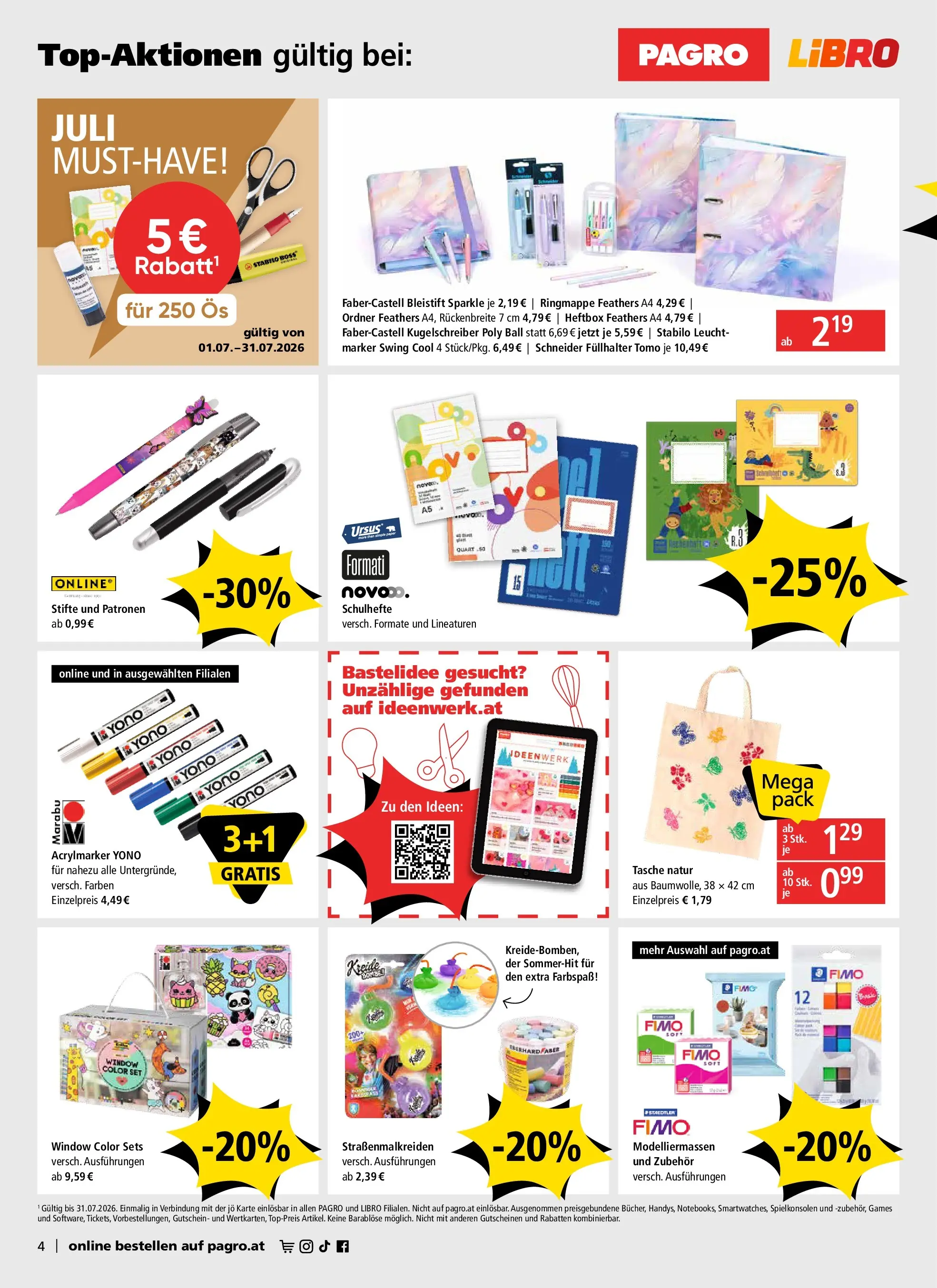 Pagro-Diskont - PAGRO / LIBRO: Aktuelle Angebote von 01.07.2026 - Aktuelle Angebote | Seite: 4 | Produkte: Tasche
