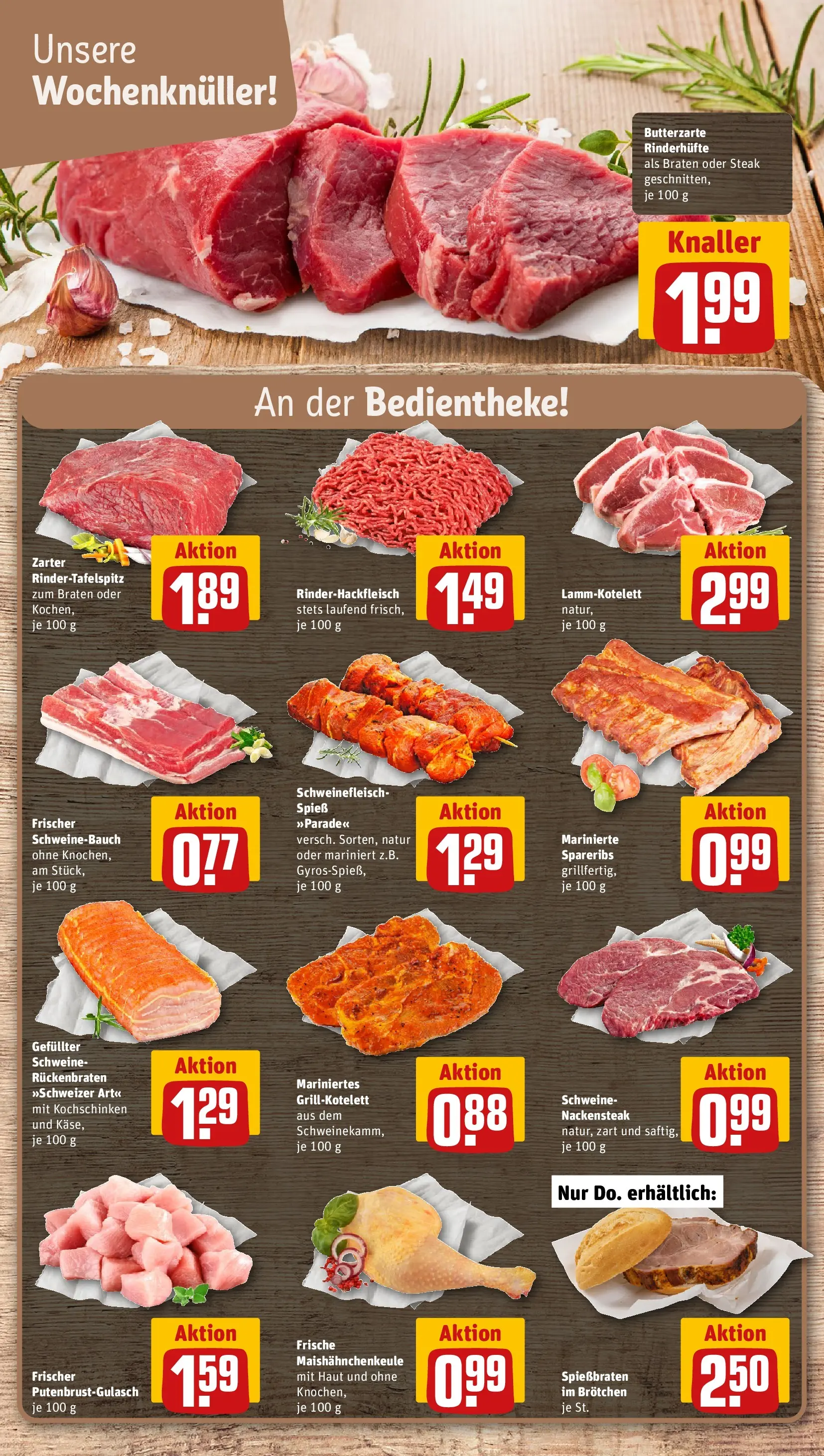 REWE Prospekt ab 28.06.2026 zum Blättern » Angebote | Seite: 10 | Produkte: Schweinebauch, Schweinefleisch, Steak