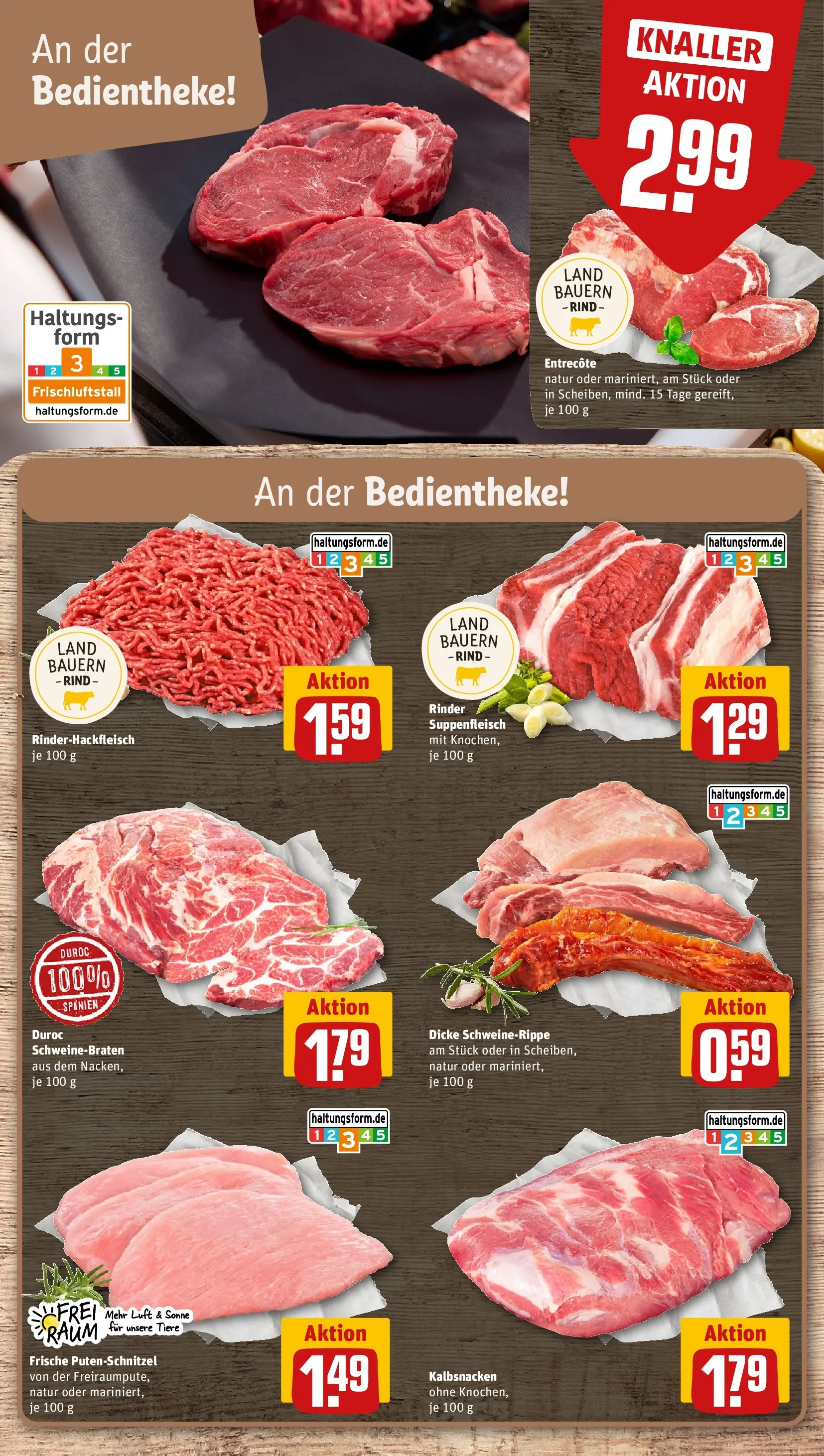 REWE Prospekt ab 28.06.2026 zum Blättern » Angebote | Seite: 10 | Produkte: Entrecote, Putenschnitzel, Suppenfleisch