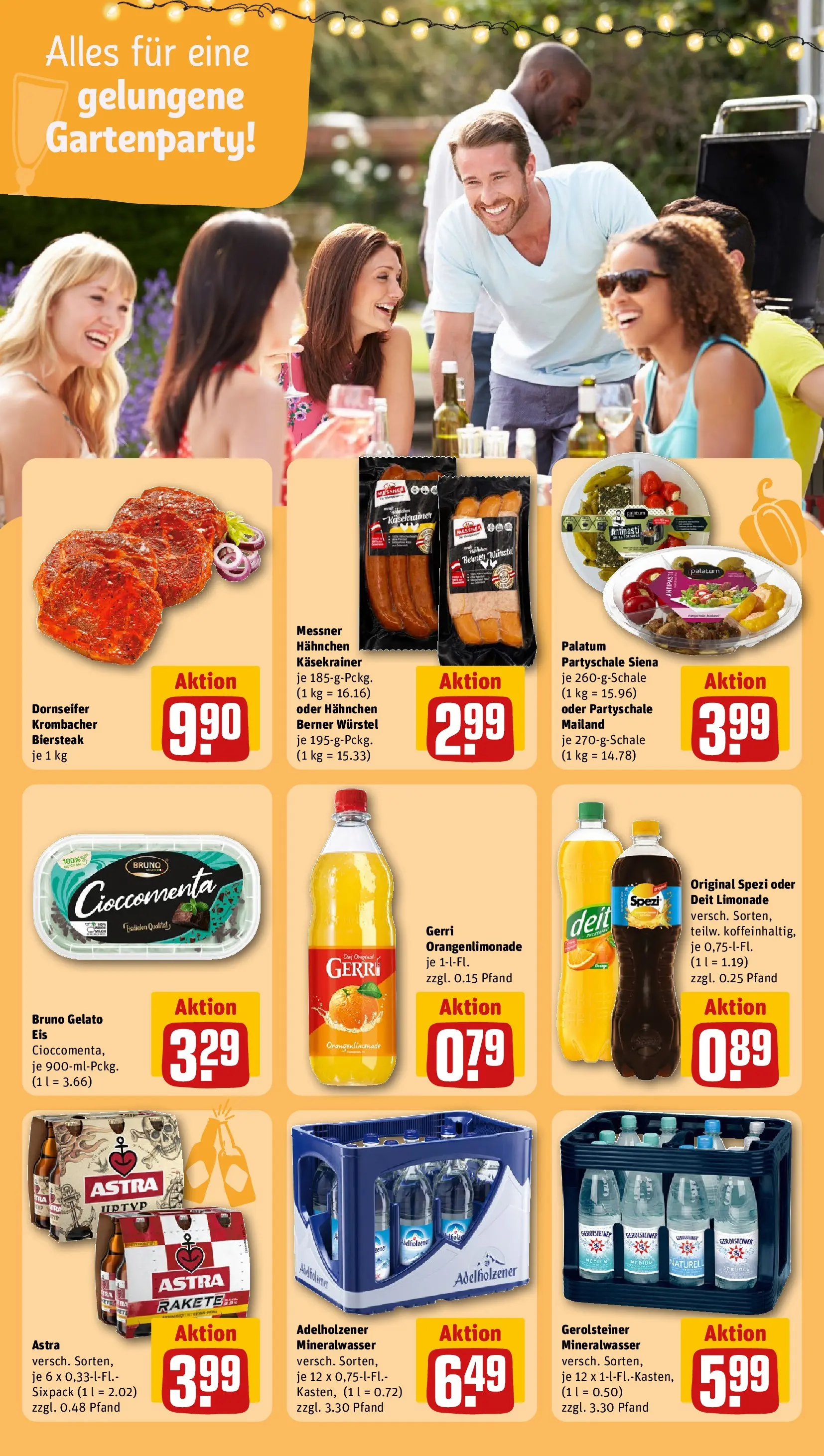 REWE Prospekt ab 28.06.2026 zum Blättern » Angebote | Seite: 18 | Produkte: Käsekrainer, Limonade, Mineralwasser, Krombacher