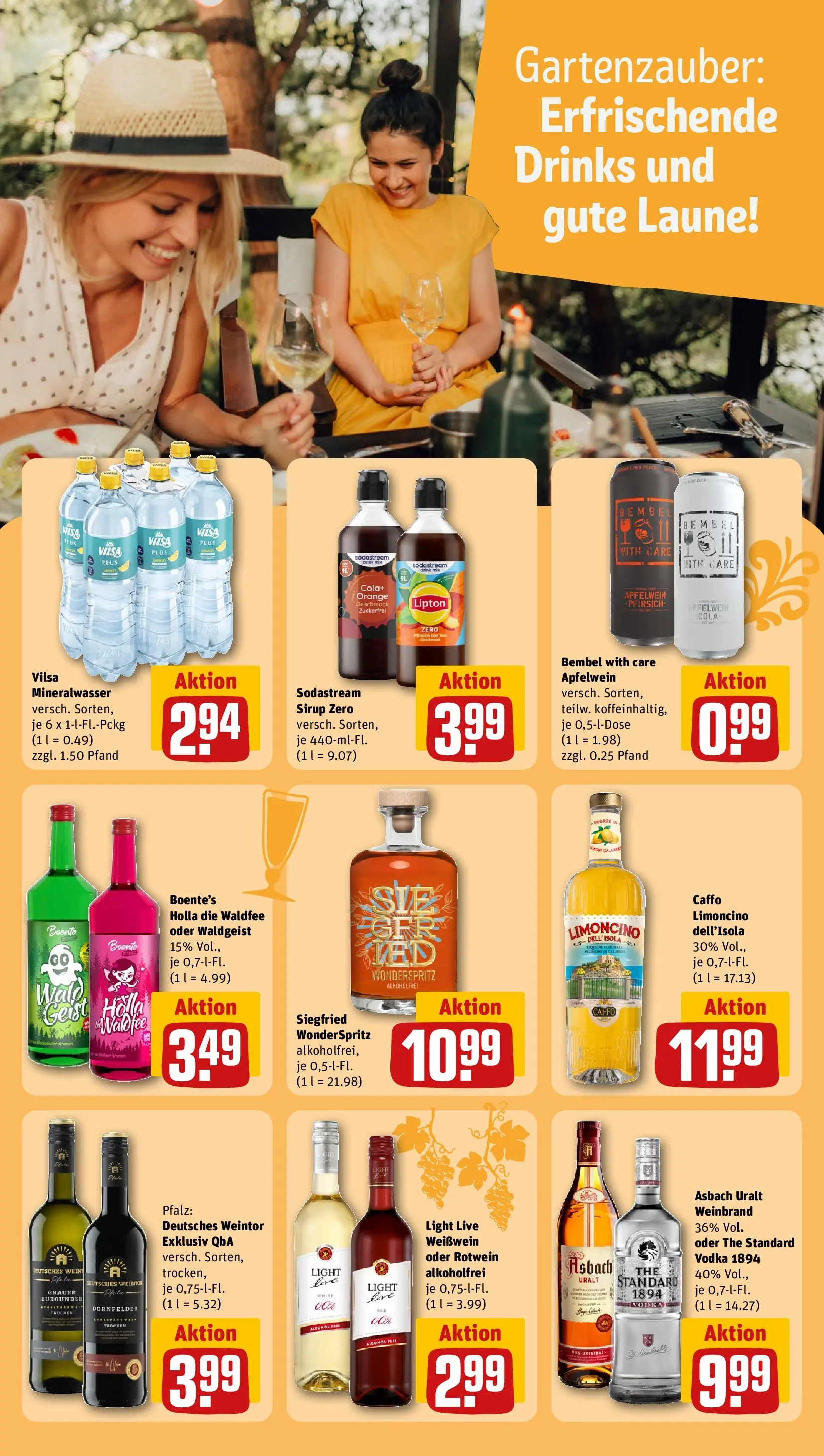 REWE Prospekt ab 28.06.2026 zum Blättern » Angebote | Seite: 19 | Produkte: Rotwein, Mineralwasser, Pfirsich, Wein