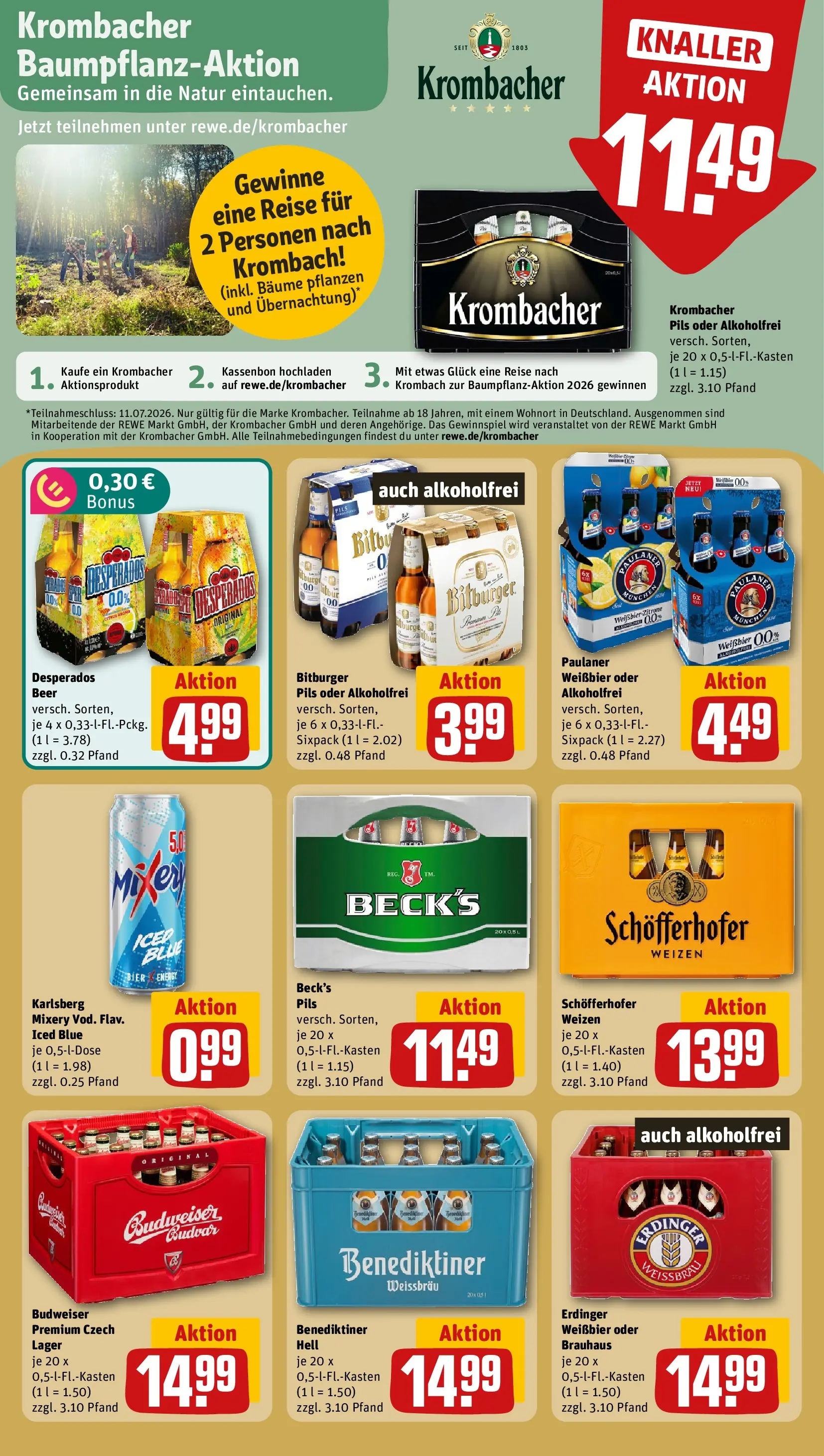 REWE Prospekt ab 28.06.2026 zum Blättern » Angebote | Seite: 19 | Produkte: Erdinger, Energy, Mixery, Paulaner