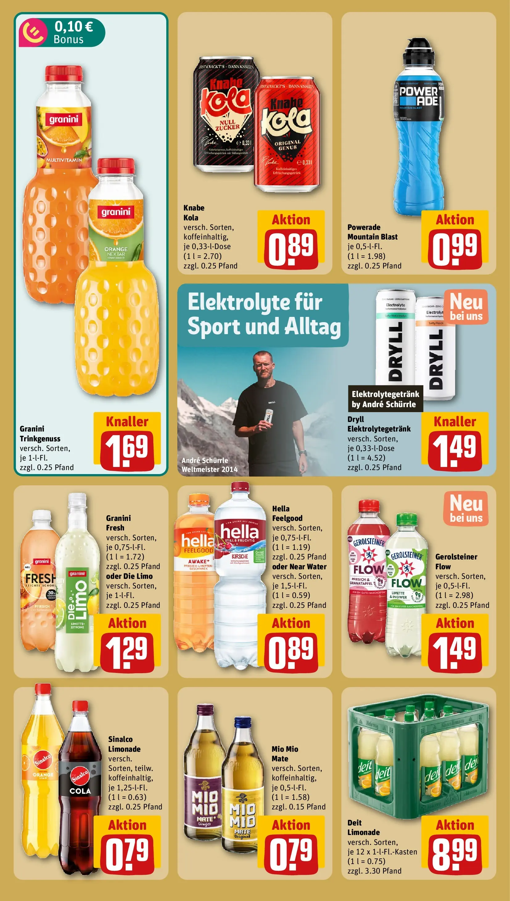 REWE Prospekt ab 28.06.2026 zum Blättern » Angebote | Seite: 18 | Produkte: Zucker, Pfirsich, Granini, Gerolsteiner