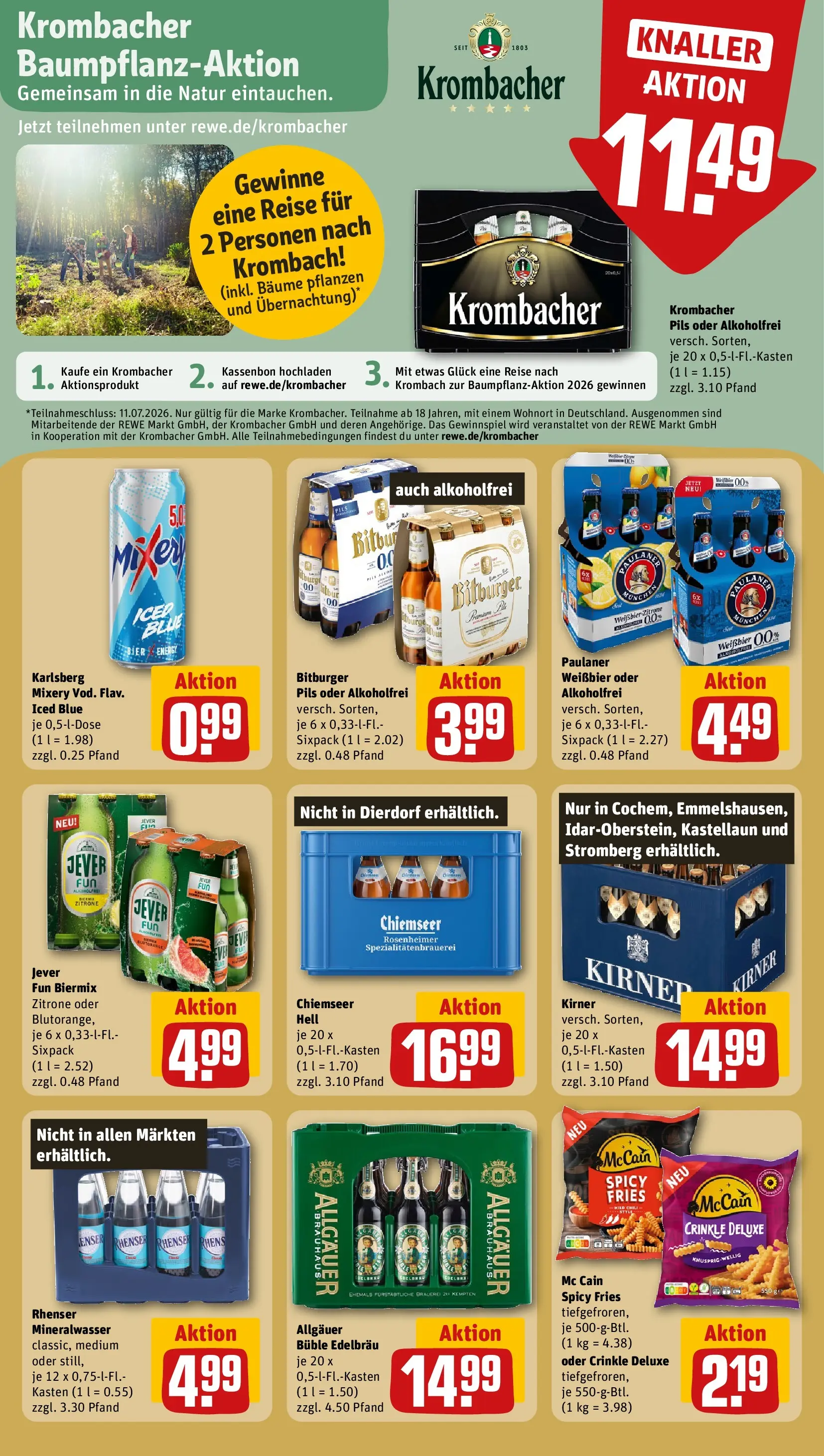 REWE Prospekt ab 28.06.2026 zum Blättern » Angebote | Seite: 19 | Produkte: Bier, Pils, McCain, Chili